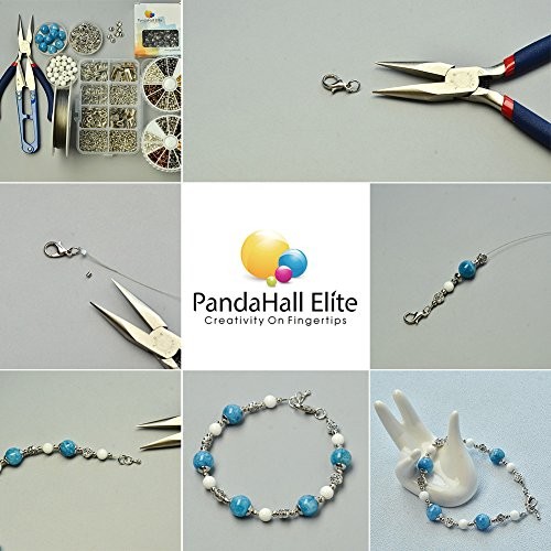 PandaHall Elite About 180 6 Styles-Length 6~10mm Stainless Steel Color-180 Pcs