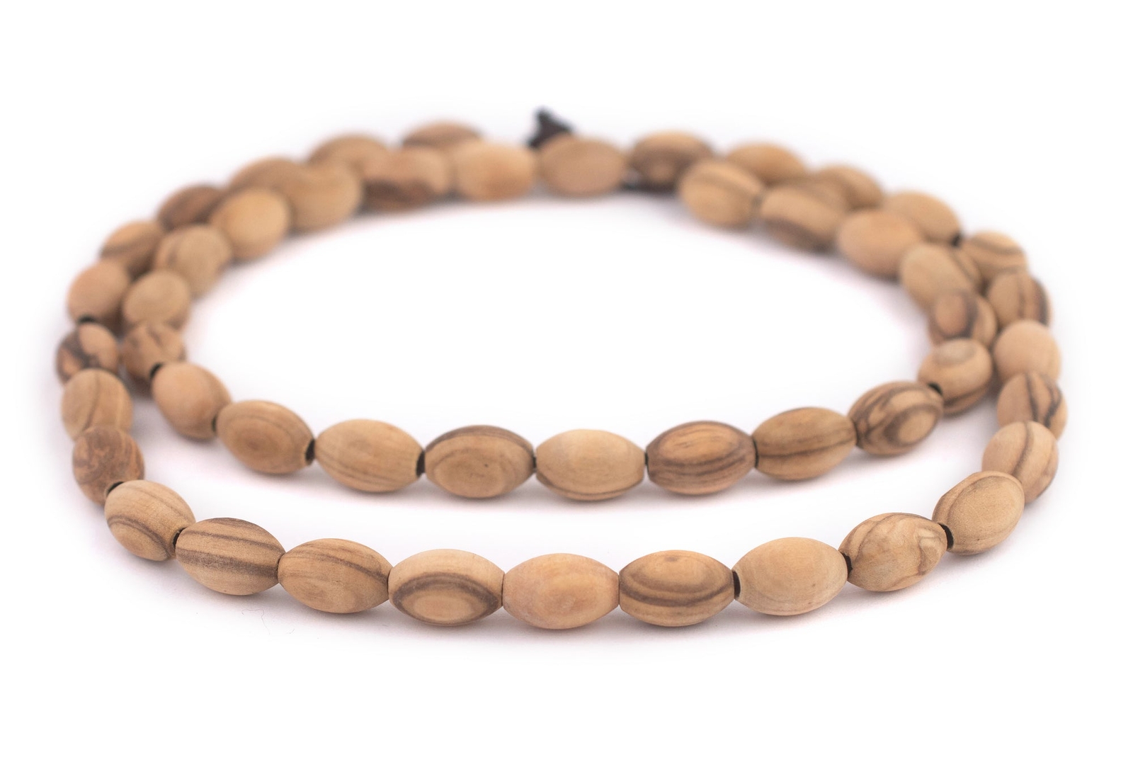 Oval Olive Wood Beads from Bethlehem 12x8mm Middle East Brown Large Hole
