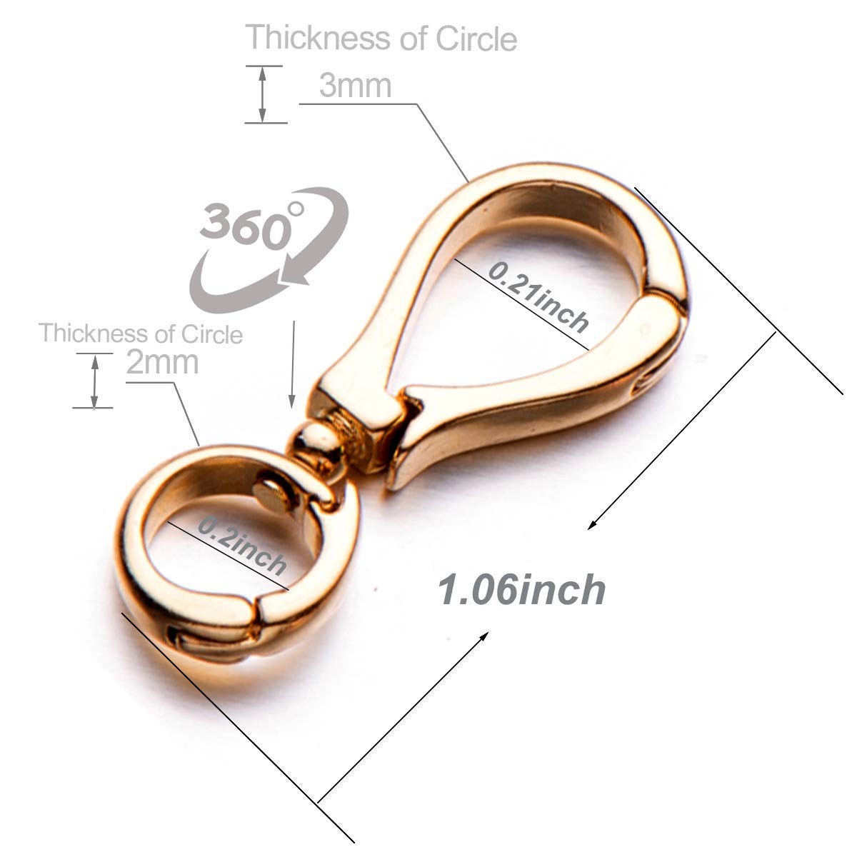 Double Opening Interchangeable Pearl Enhancer Connector Rose Gold,Silver
