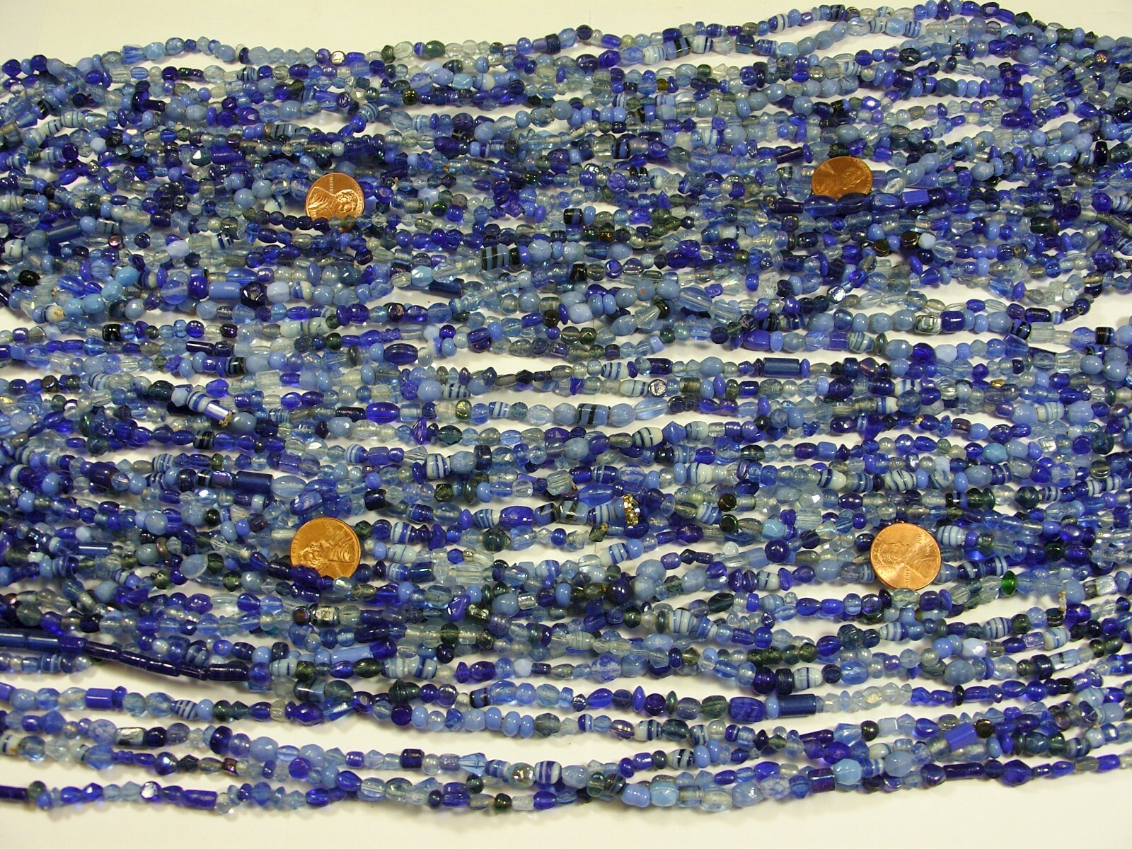 30 Strands 36″ India Handmade Assorted Color Glass Beads Wholesale Bulk (CT-47)
