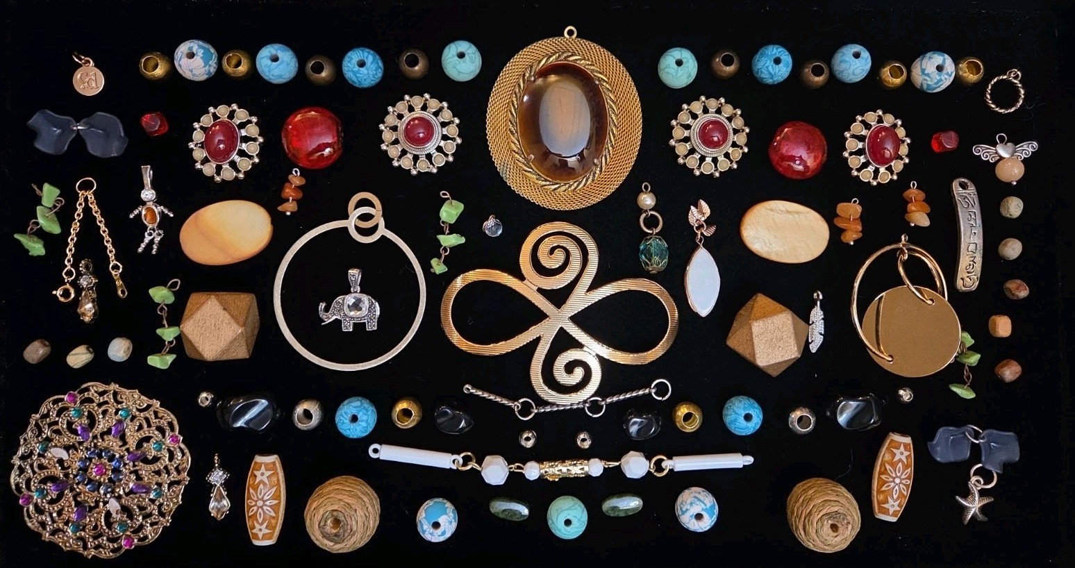 Vintage Lot Of Pendants Charms For Crafts Beads Jewelry Making