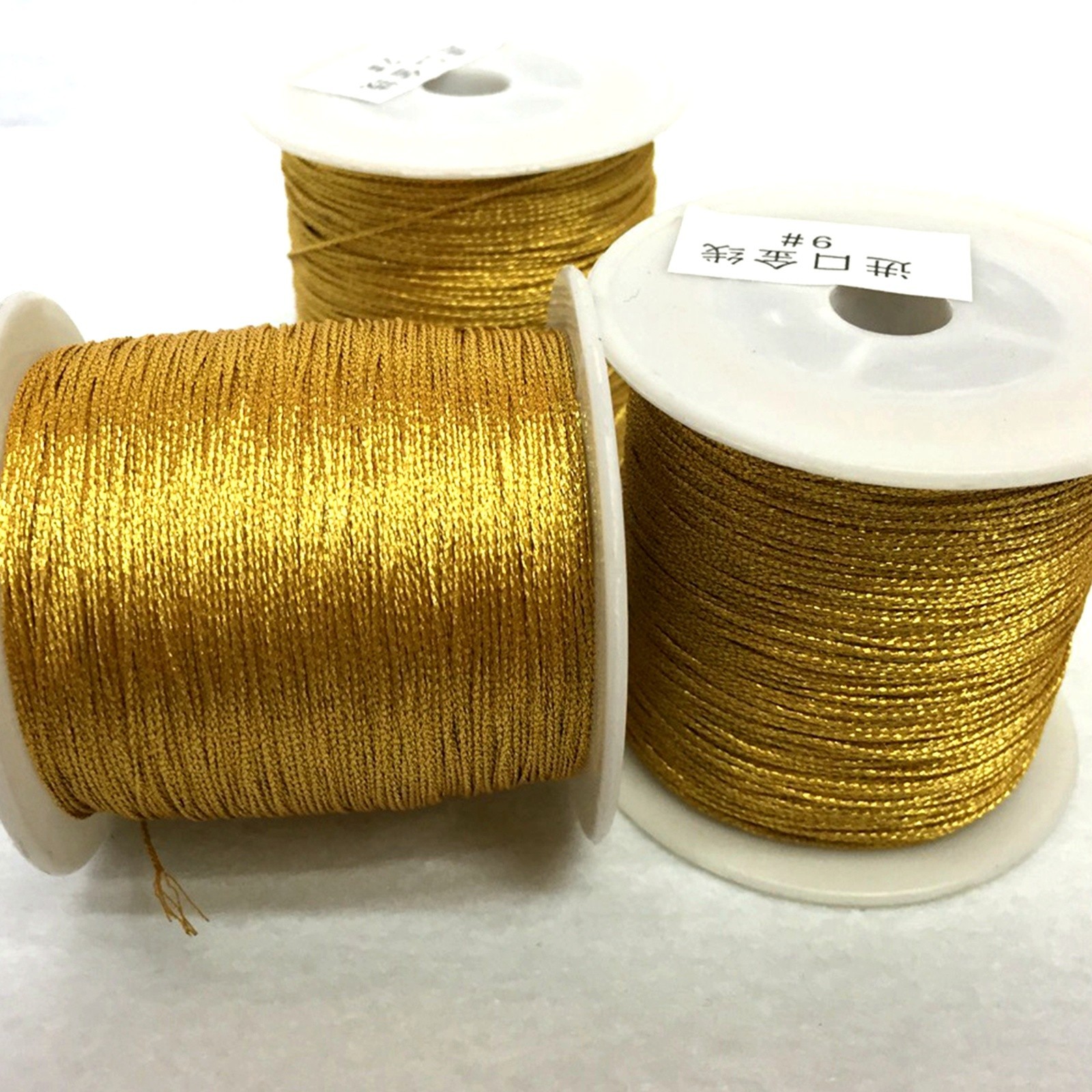 One Spool Metallic Gold Silver Nylon Twine Thread String Jewelry Beading Braided