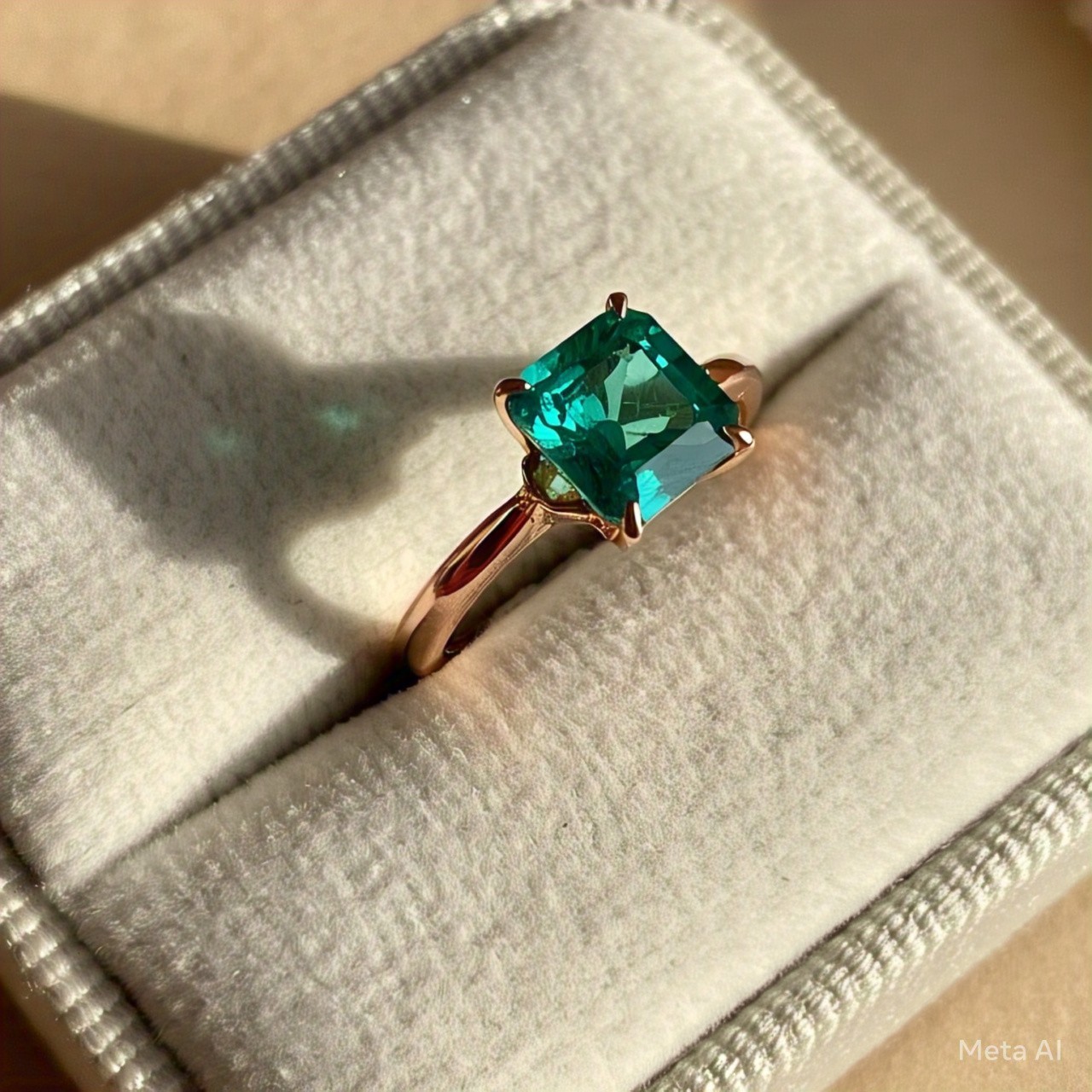 Sapphire Solitaire Ring Silver Rose Gold Plated Women Engagement Gift Jewelry