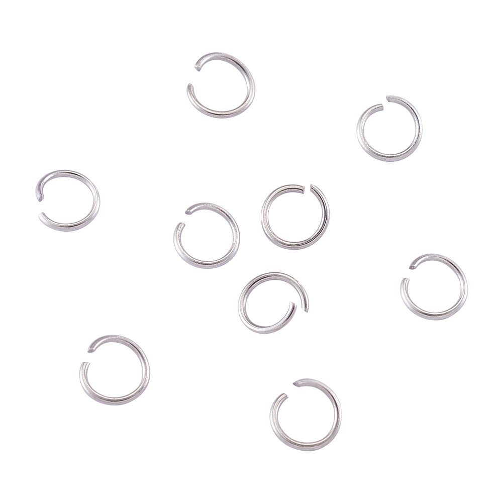 50000Pcs Stainless Steel Open Jump Rings Stainless Steel Color Crafts 4×0.5mm
