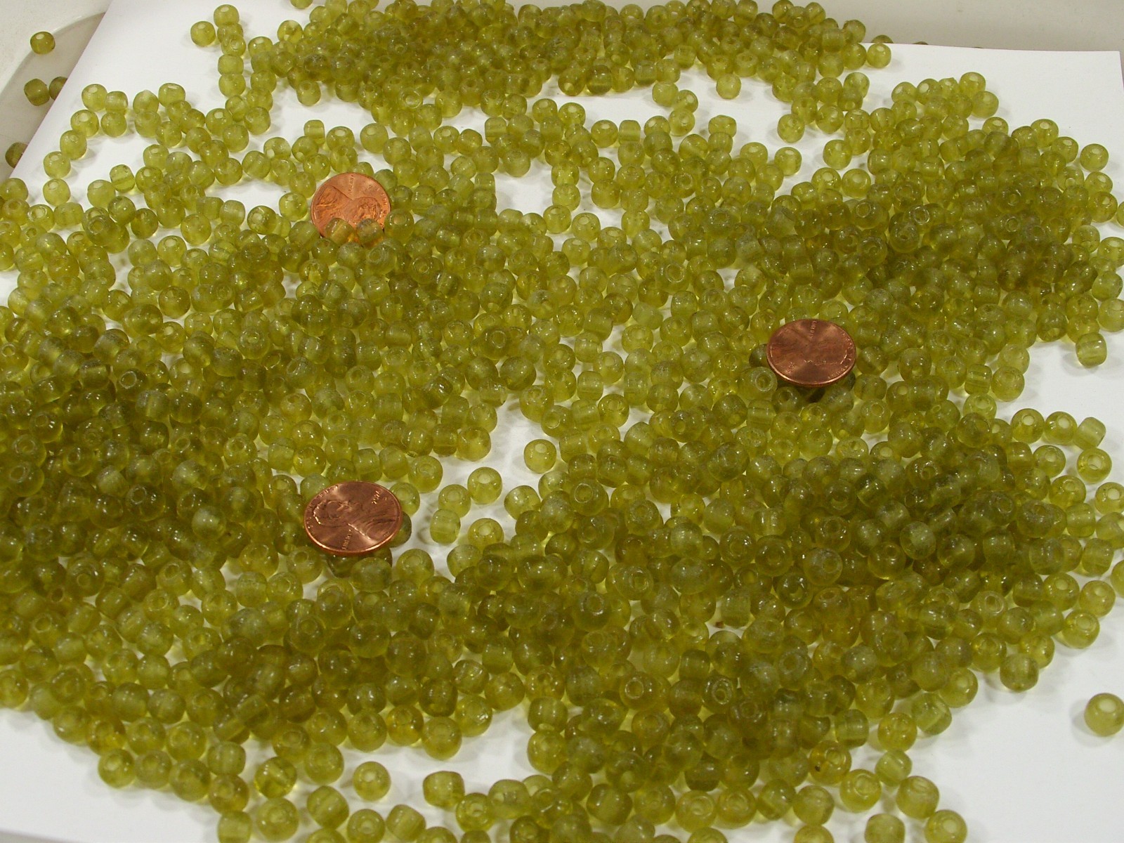 2 Pounds (5mm x 6mm) Yellow Handmade Glass Beads Wholesale Bulk (GHP-3) ⭐