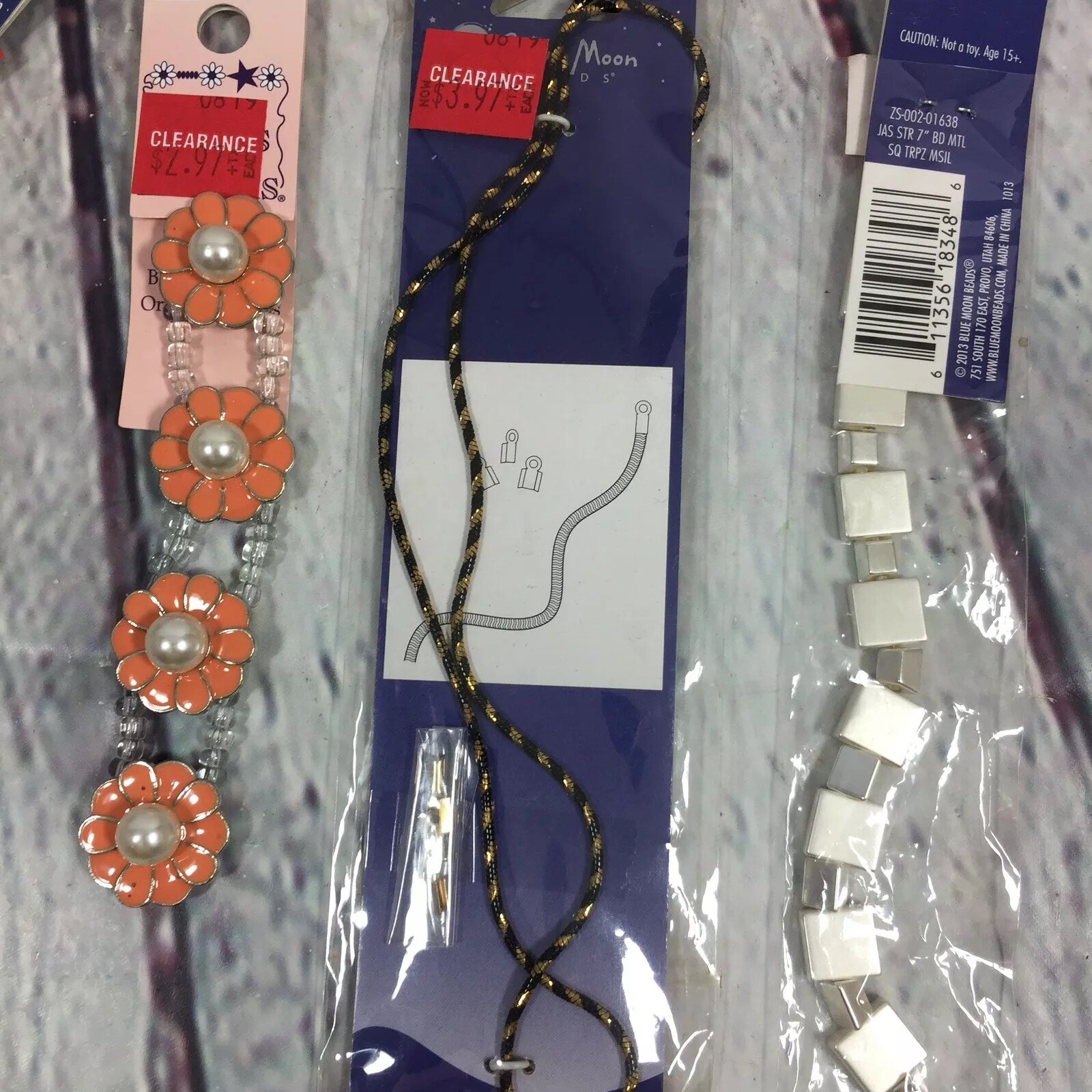 Jewelry Making Craft Supply Lot New in Original Package – Chains Beads Charms 7