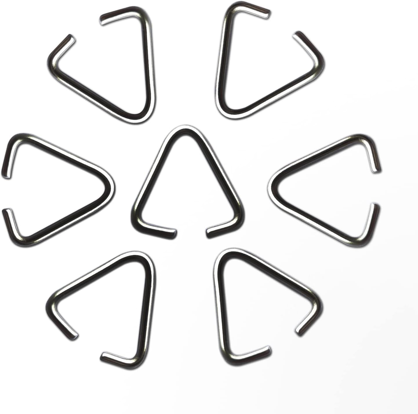 150pcs Triangle Open Jump Rings, 15mm Iron Pinch Clip Bail Hang Drops, Pinch Bai