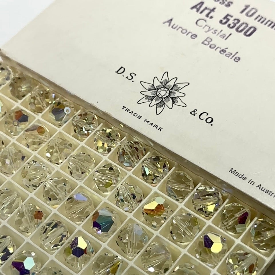 Swarovski Art.# 5300 – 10mm Crystal AB Vintage Beads SW247
