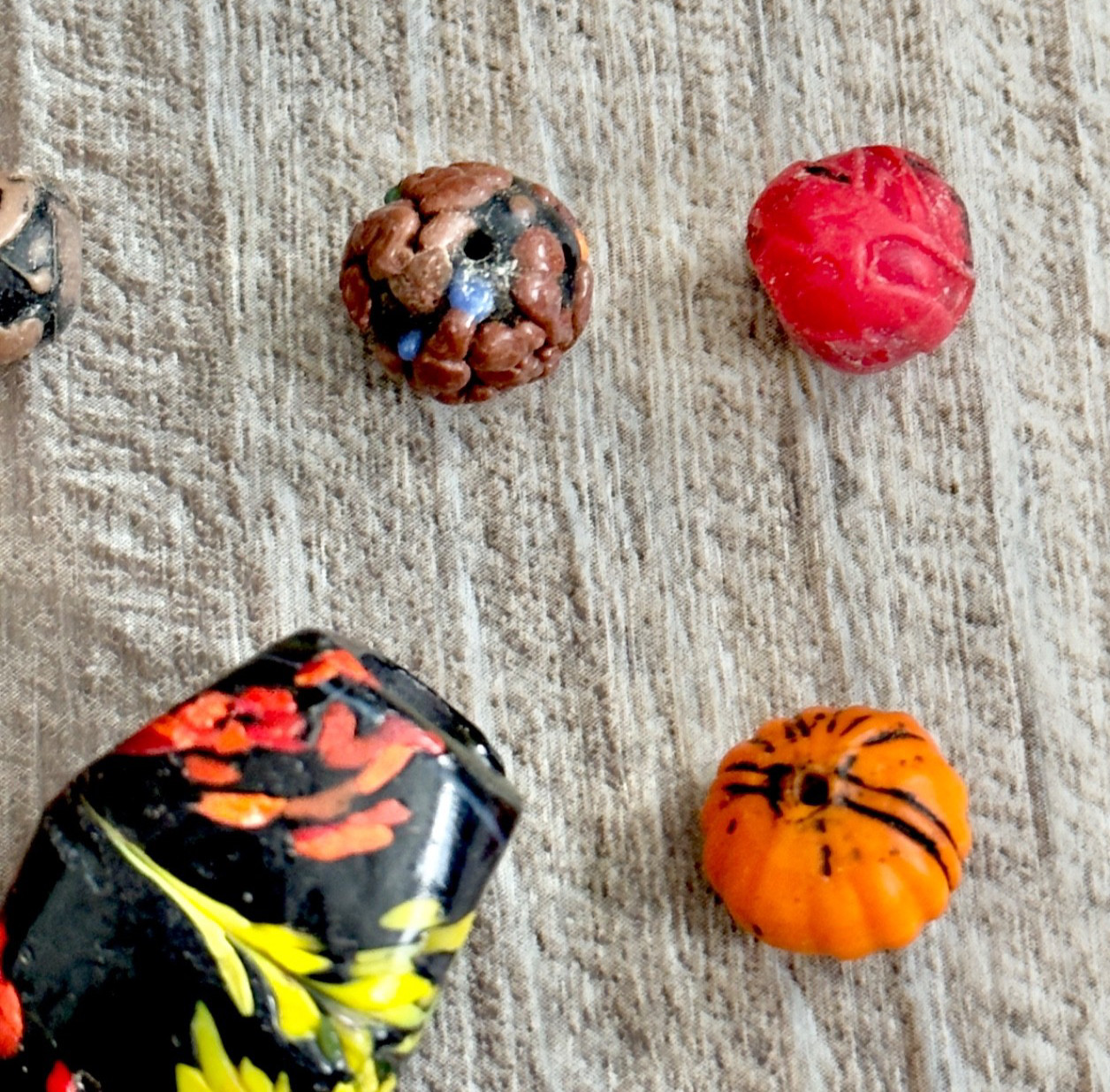Artisan Handcrafted Glass Beads Multicolor Lot Imperfect