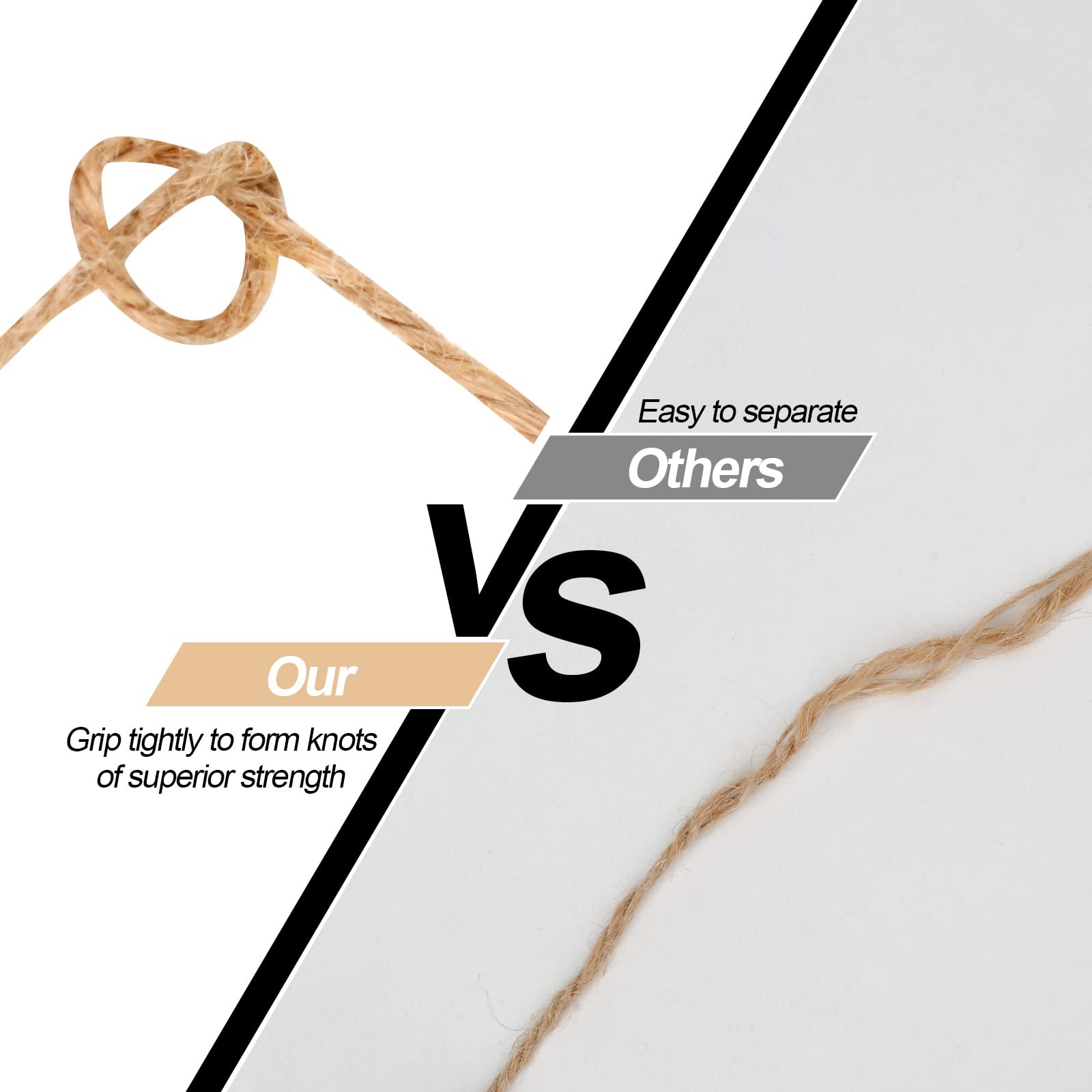 984 FT Natural Jute Twine, 3ply Thin Ribbon Hemp Twine for Gardening, Plant, Gif