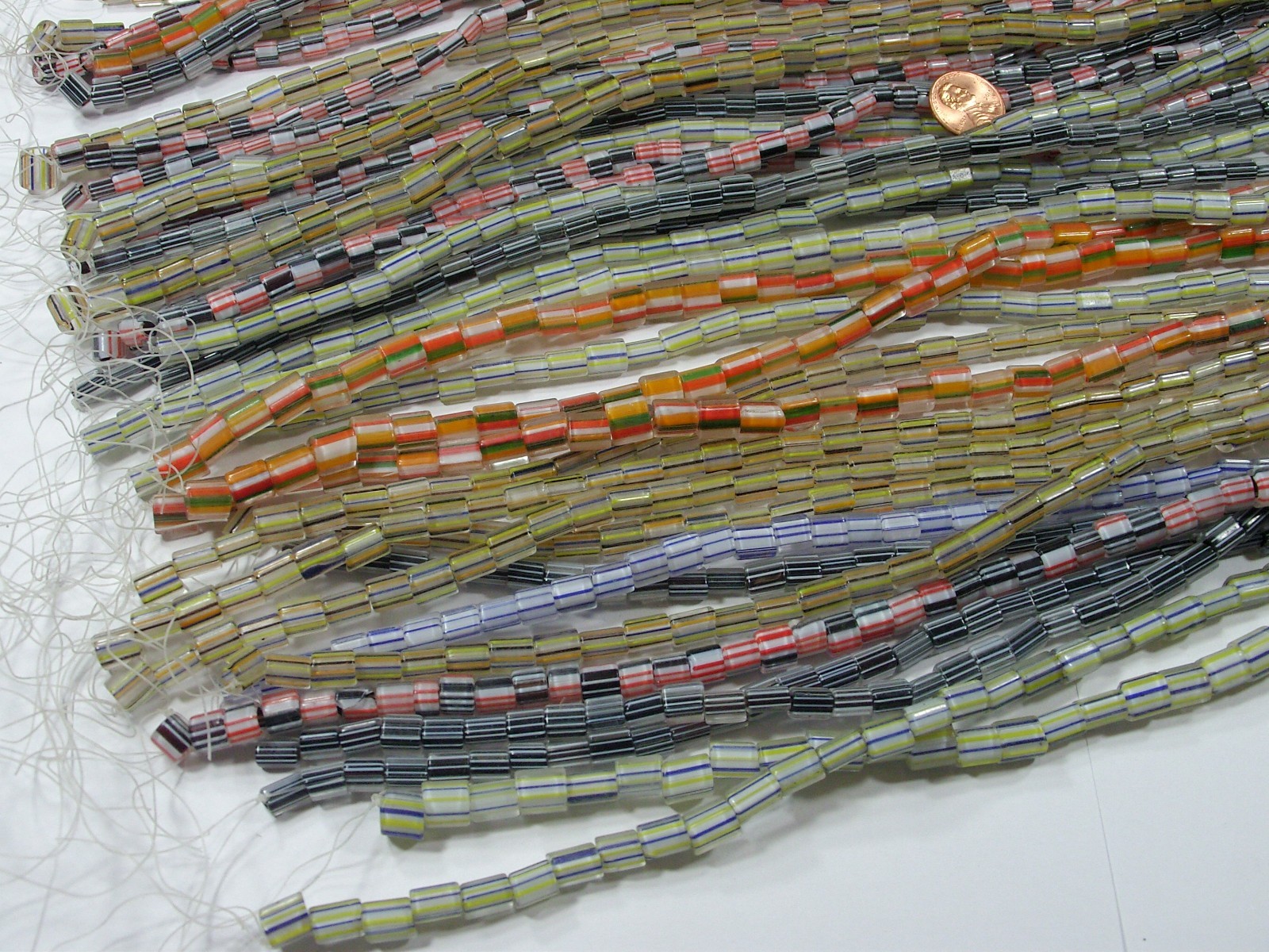 40 Strands 15″ Multicolor India Handmade Glass Beads Wholesale Bulk Lot (FPZ-9)⭐