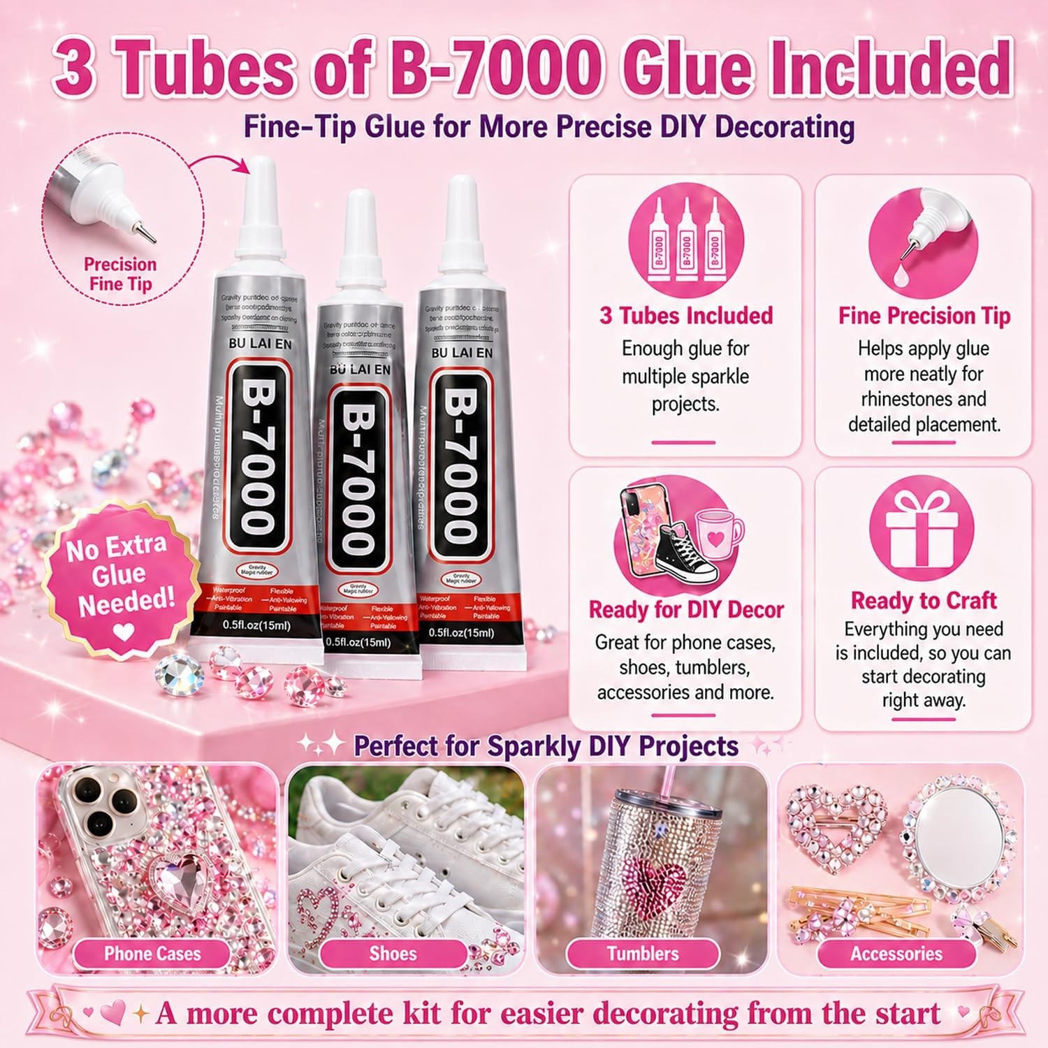 Lizuart Bedazzling Kit, 30000 Pcs Bedazzler Kit with Rhinestones and Tools | 3mm