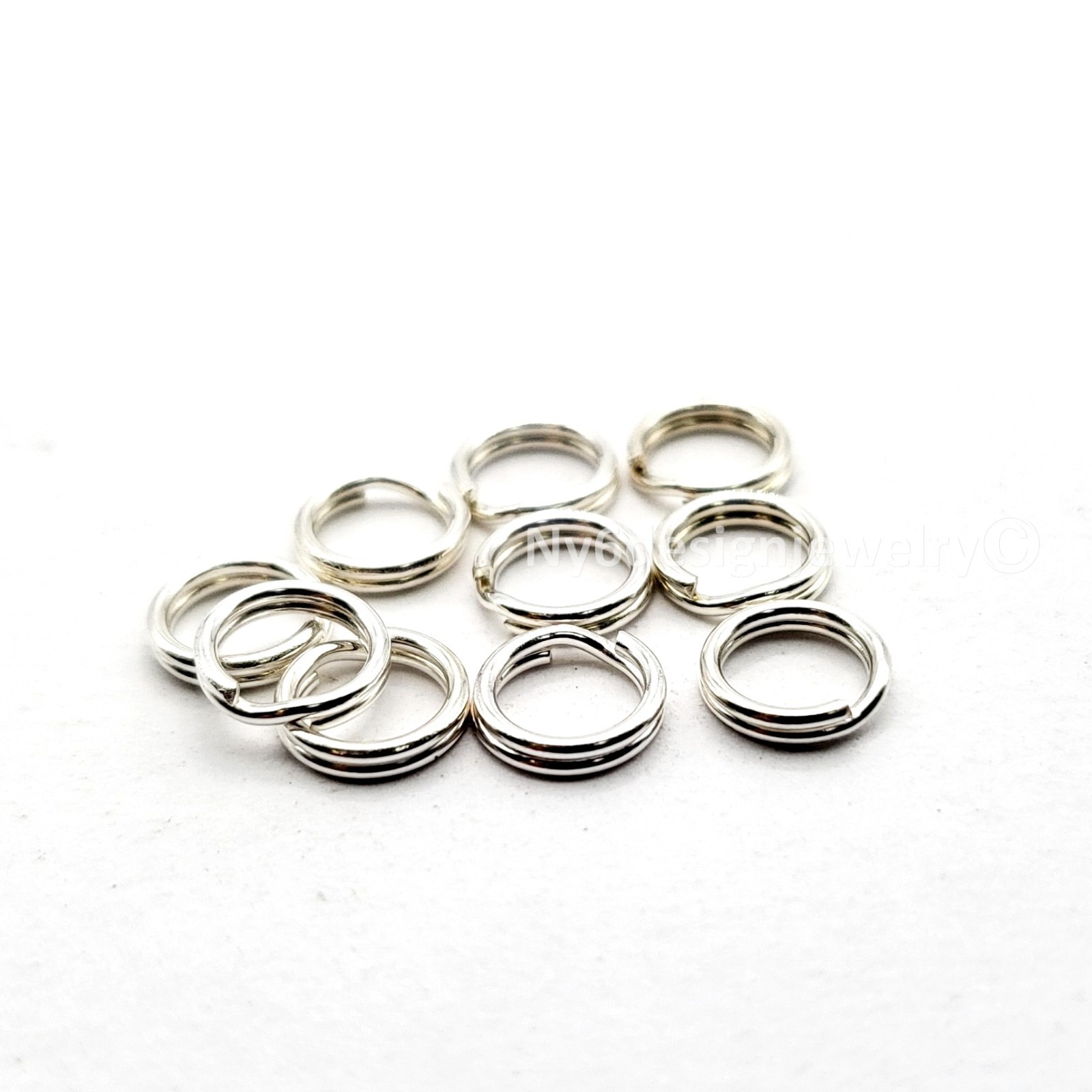 6mm 21 Gauge .925 Sterling Silver Split Rings – 10pcs Strong Round Connectors