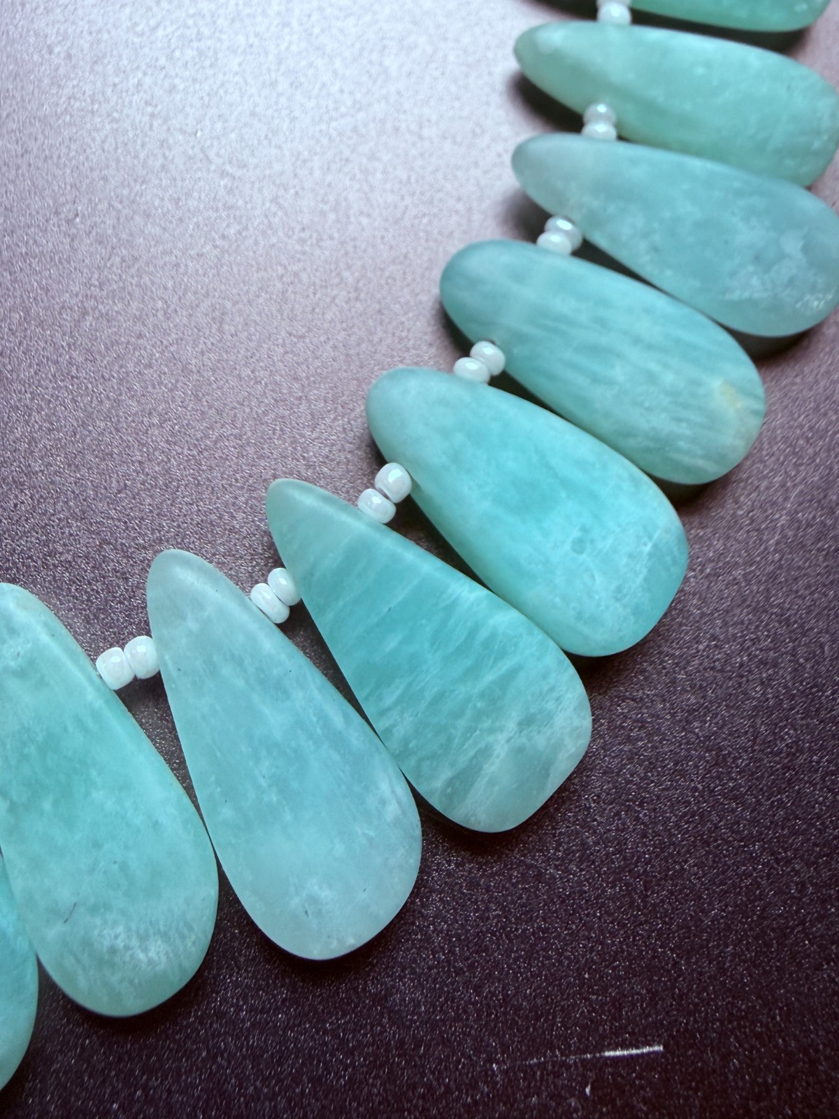 Natural Amazonite Necklace | Healing Crystal Jewelry | Boho Gemstone SKU-1050