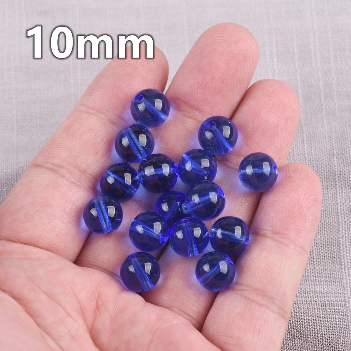 Round Glossy 6mm 8mm 10mm 12mm 14mm Crystal Glass Loose Beads for Jewelry Making