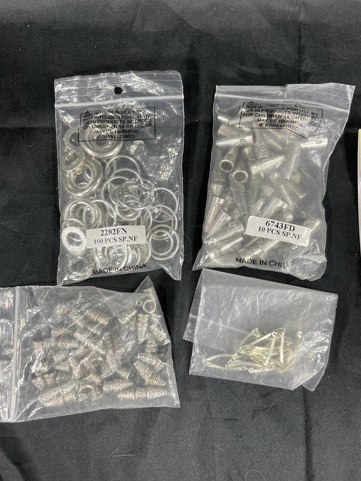 Assorted Lot Of Jewelry Making Supplies Plastic Tote Included New and Used