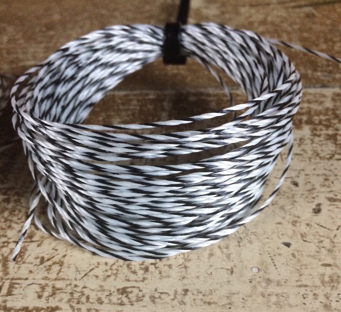 100 Feet 1/16″ Thin Black/White Twist Cord Polypropylene Craft String DIY Supply