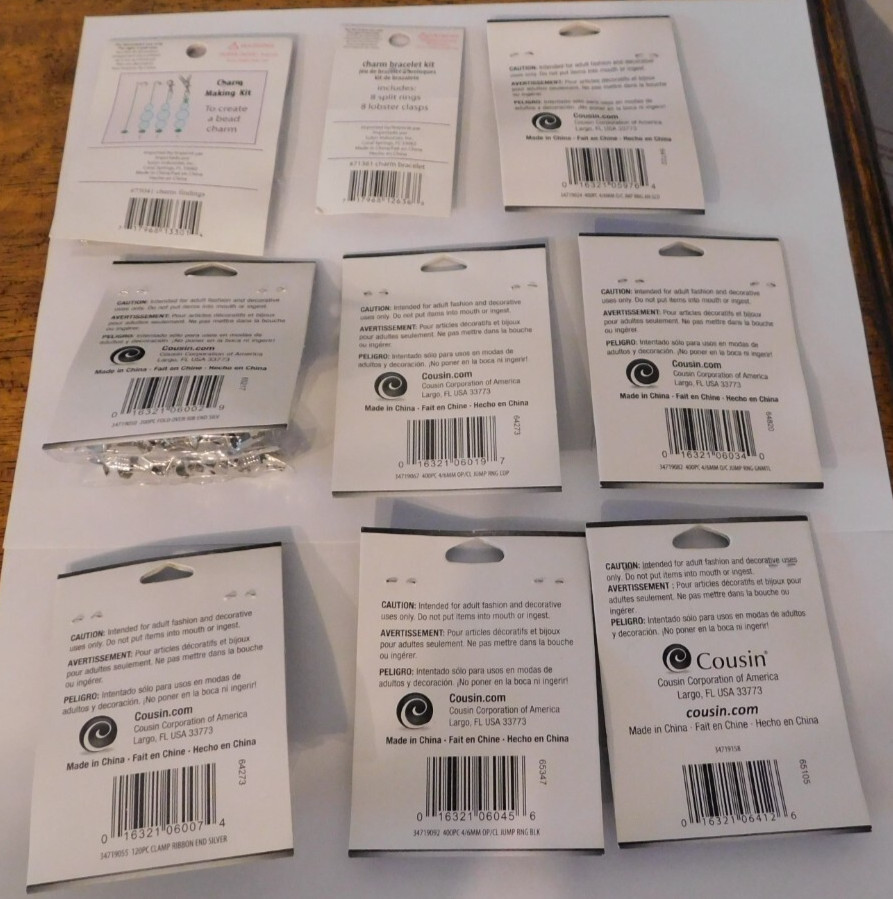 9 New Packages of Cousins Jewelry Basics Jewelry Making Supplies Rings Findings