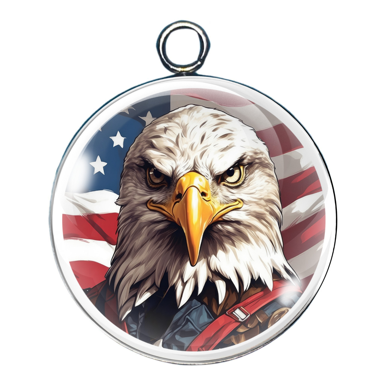 American Flags and Eagle Charms