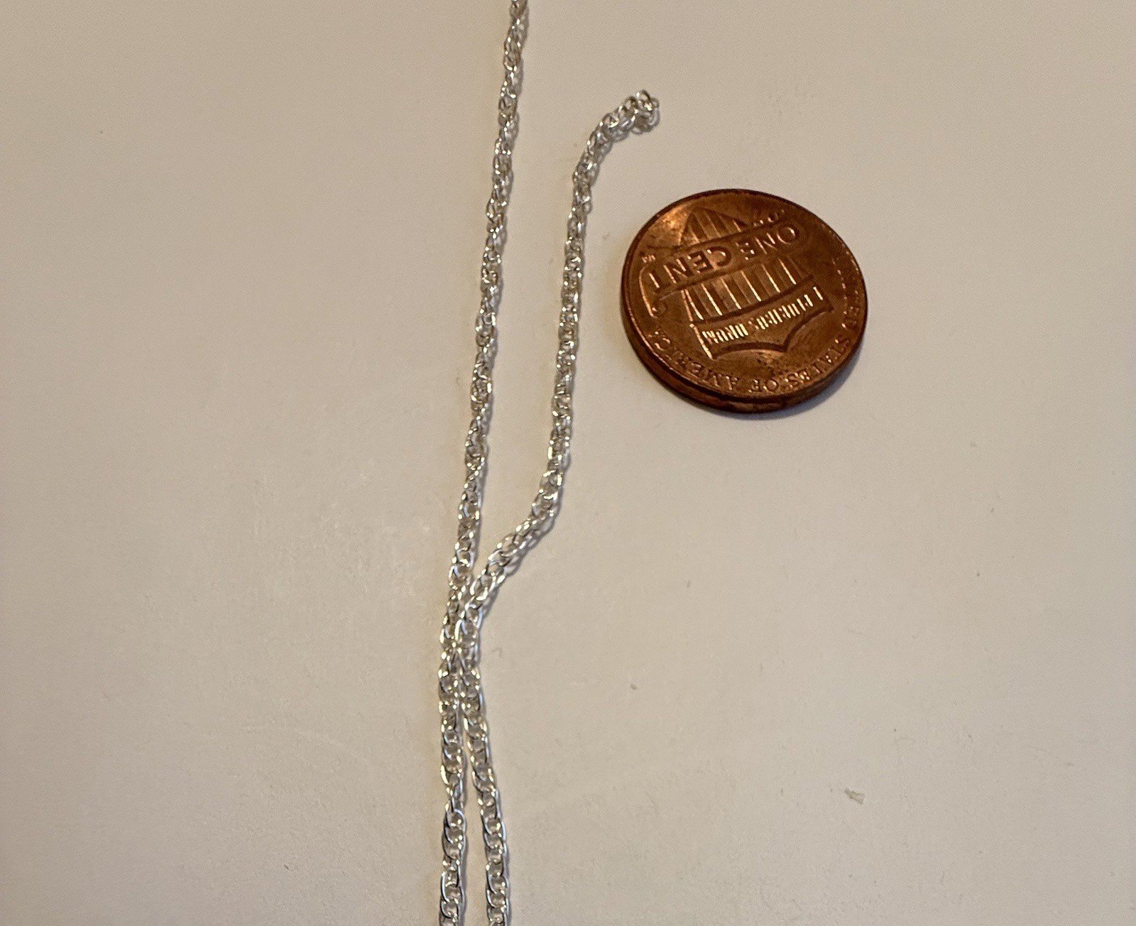 Sterling Silver 1.2mm Rope chain 5ft
