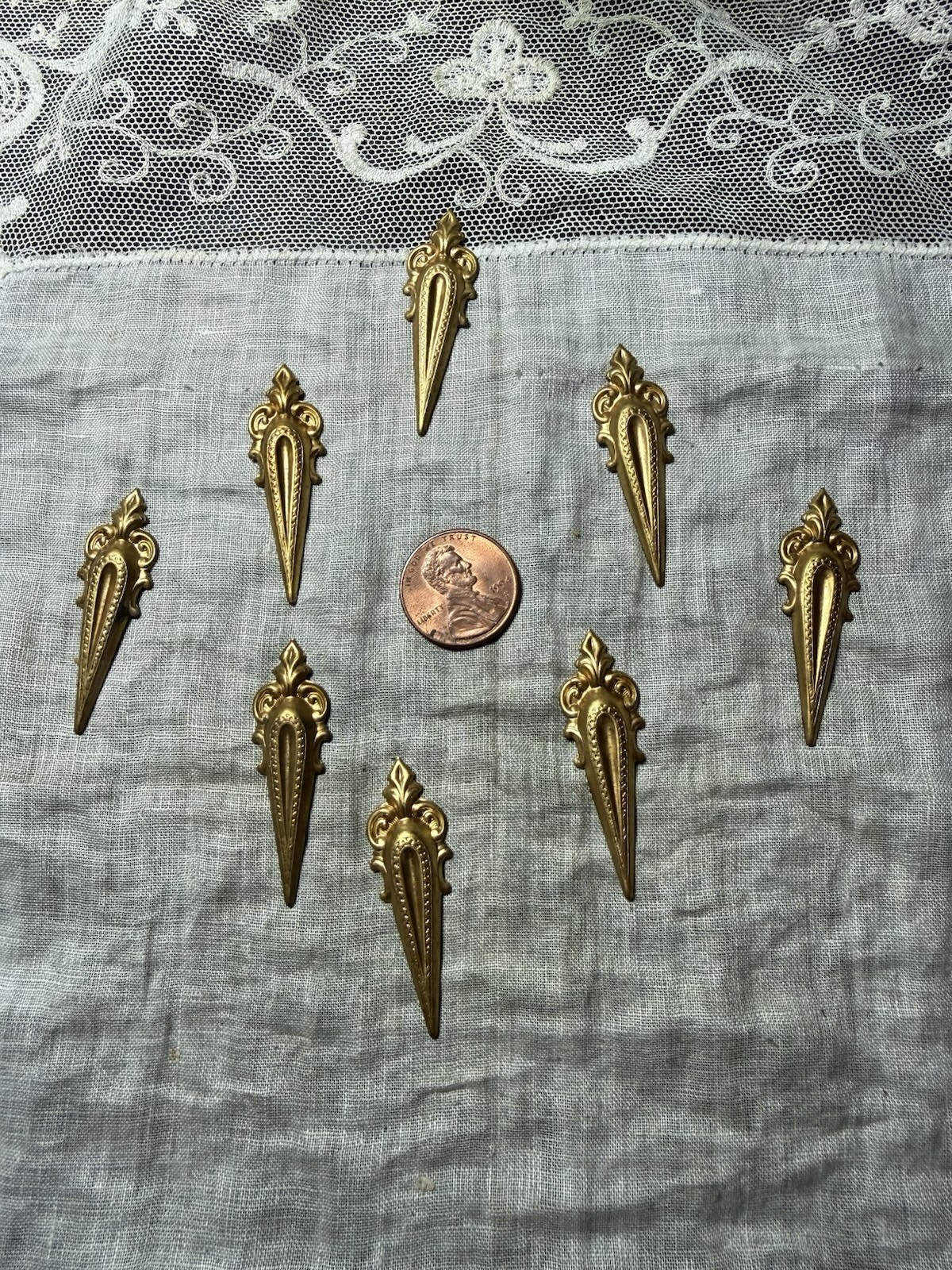 8 Vintage Art Deco Spear / Dagger Findings