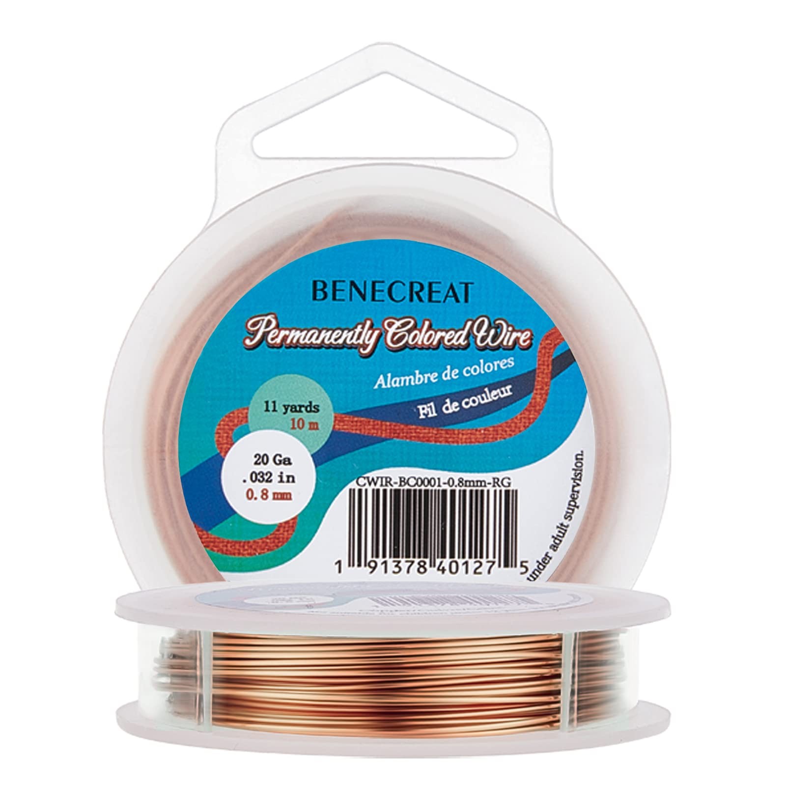 BENECREAT 20-Gauge Gold Copper Wire Tarnish Resistant Wire, 33-Feet/11-Yard, …