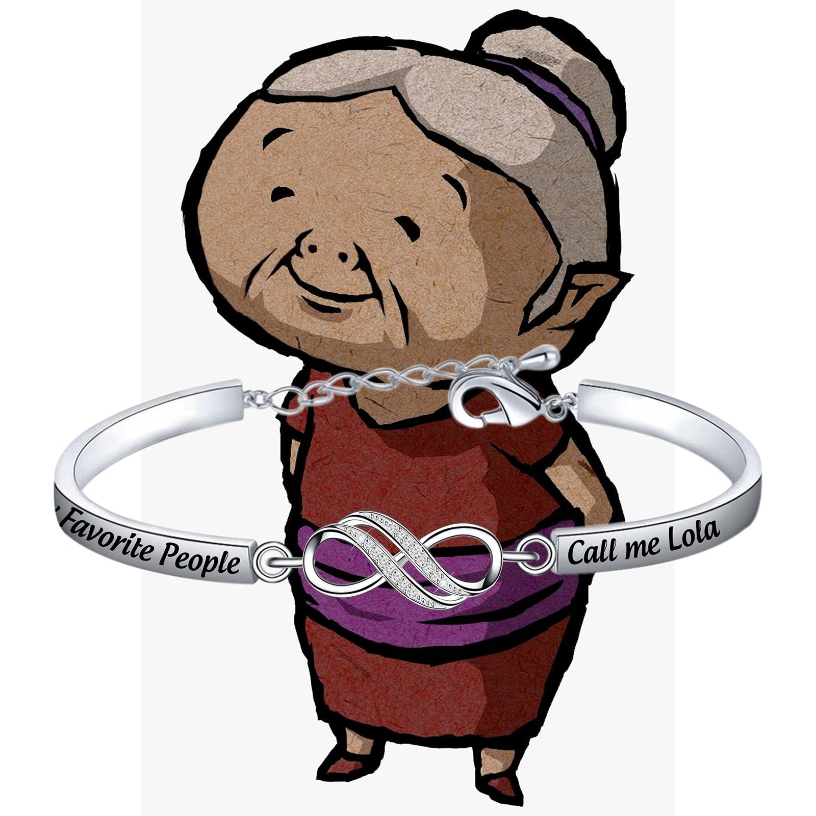 Grandma Bracelet My Favorite People Call Me Nana/Mimi/Nonna/Granny/Grandma – 08