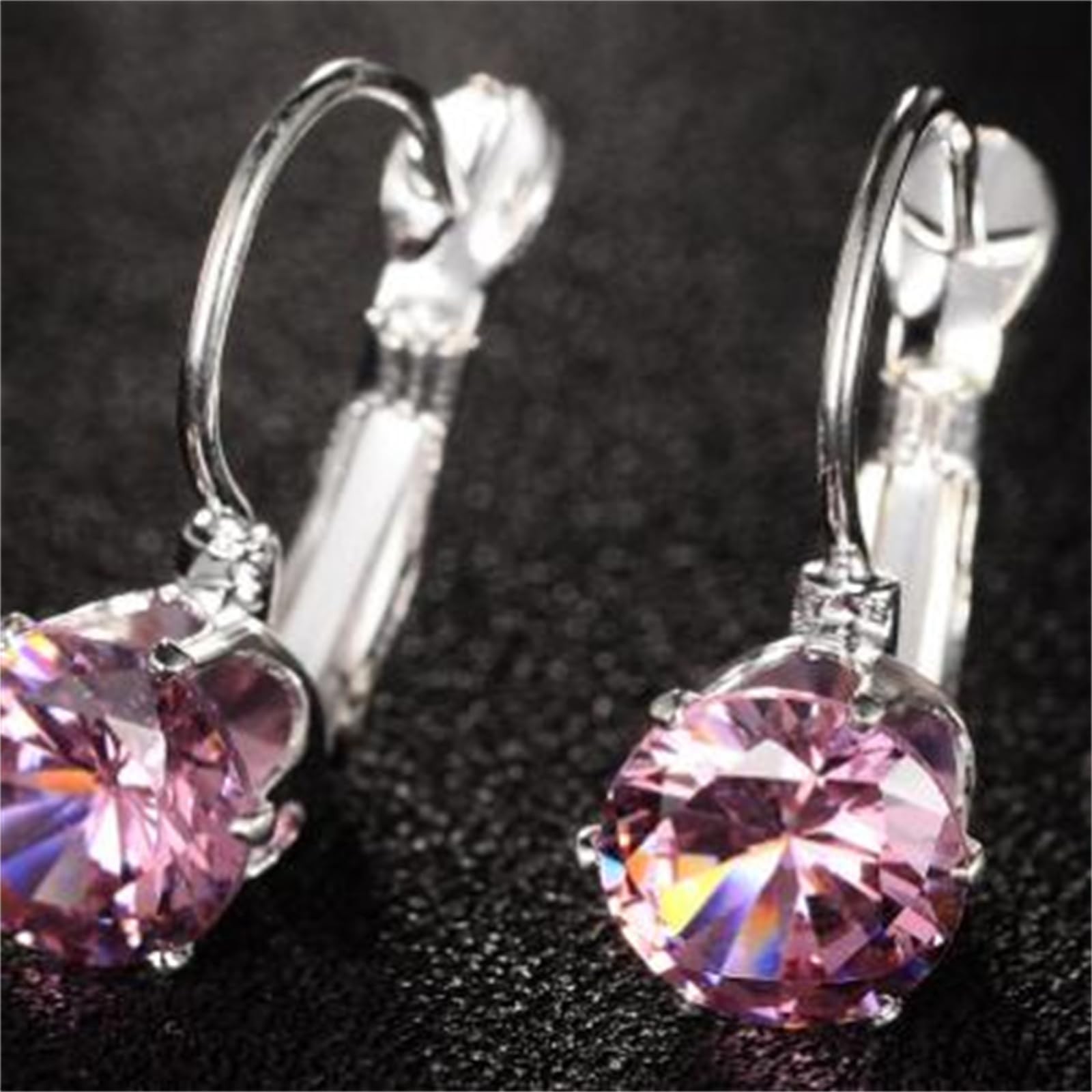 Moissanite Earrings Cubic Elegant Minimalist Lightweight Statement Vintage – 02