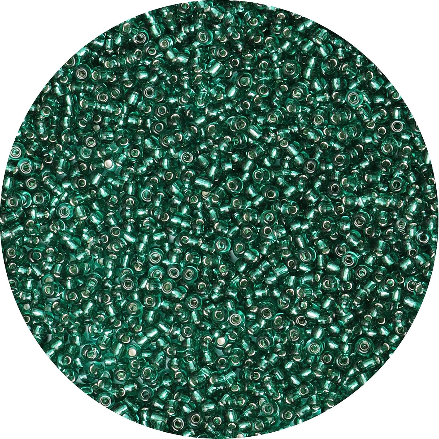 2000Pcs Light Blue Green Glass Seed Beads Bulk,4Mm 6/0 Seed Pony Beads for Brace