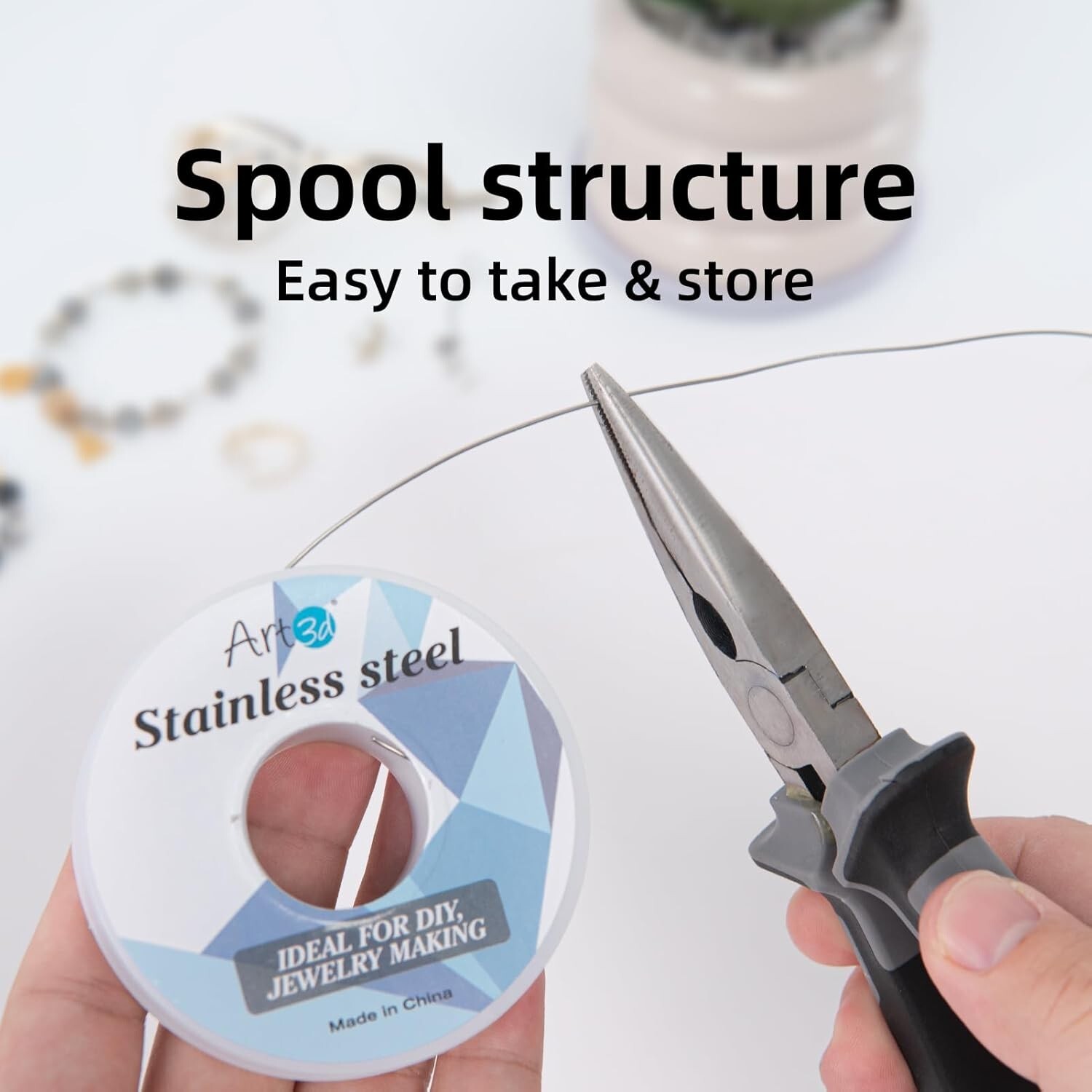 Versatile 120 FT 18 Gauge Stainless Steel Wire for Jewelry, Beading, & Sculpting