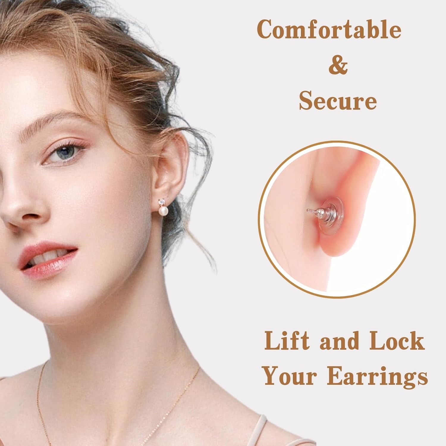 100/200*Earring Backs for Droopy Ears Backs Replacements for Heavy Bullet Clutch
