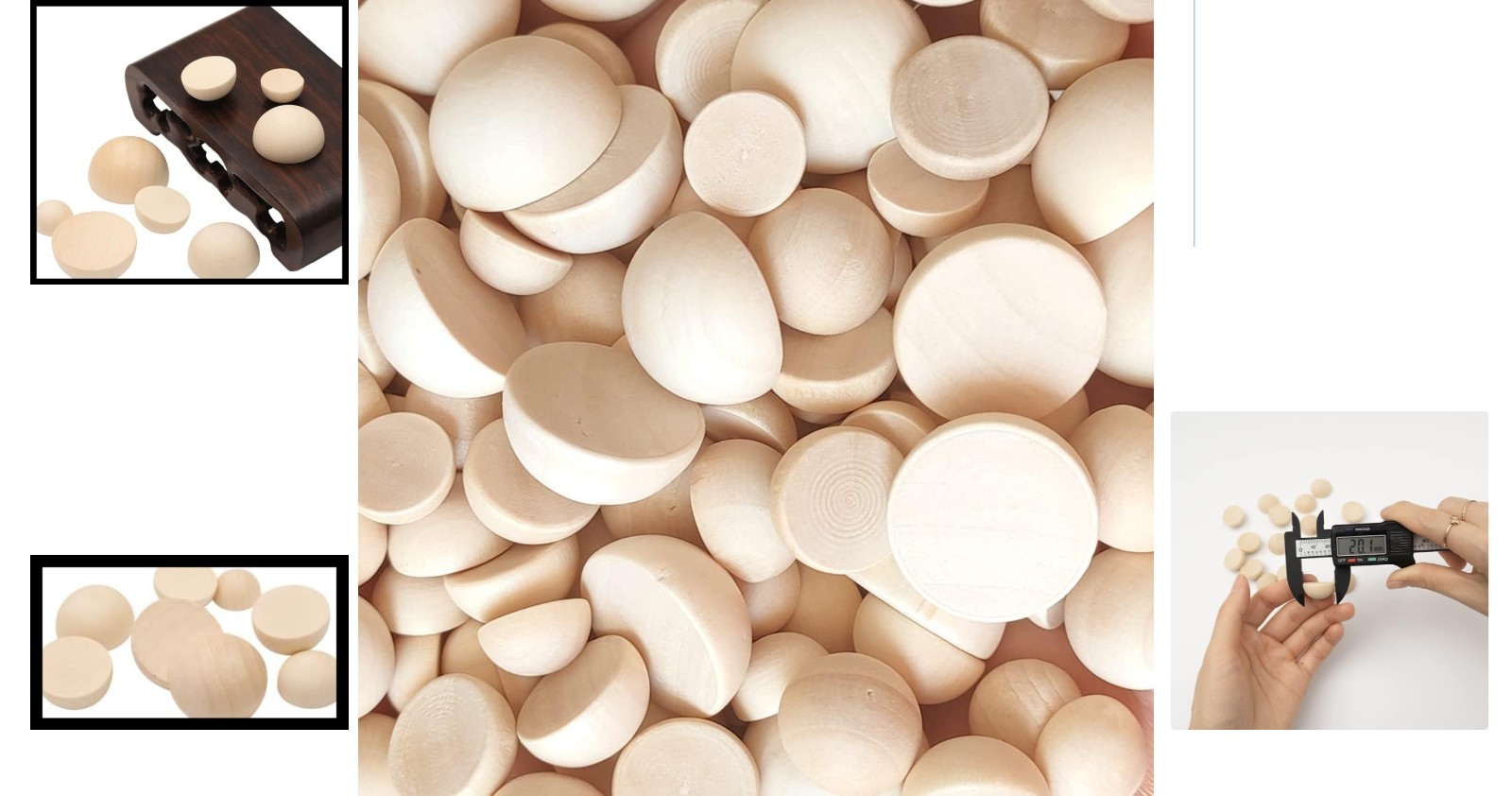 Versatile Half Round Wooden Beads in 3 Sizes – Perfect for Arts & Crafts, 120pcs
