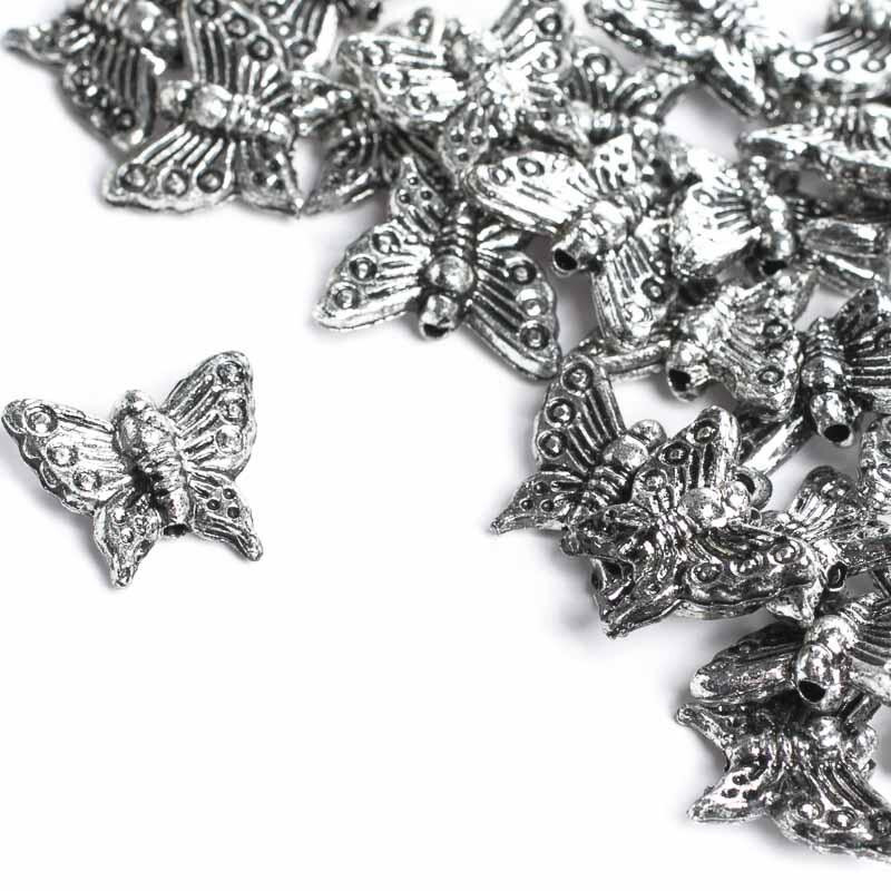 Bulk Package of 576 Silver 1/2″ Butterfly Bead Charms