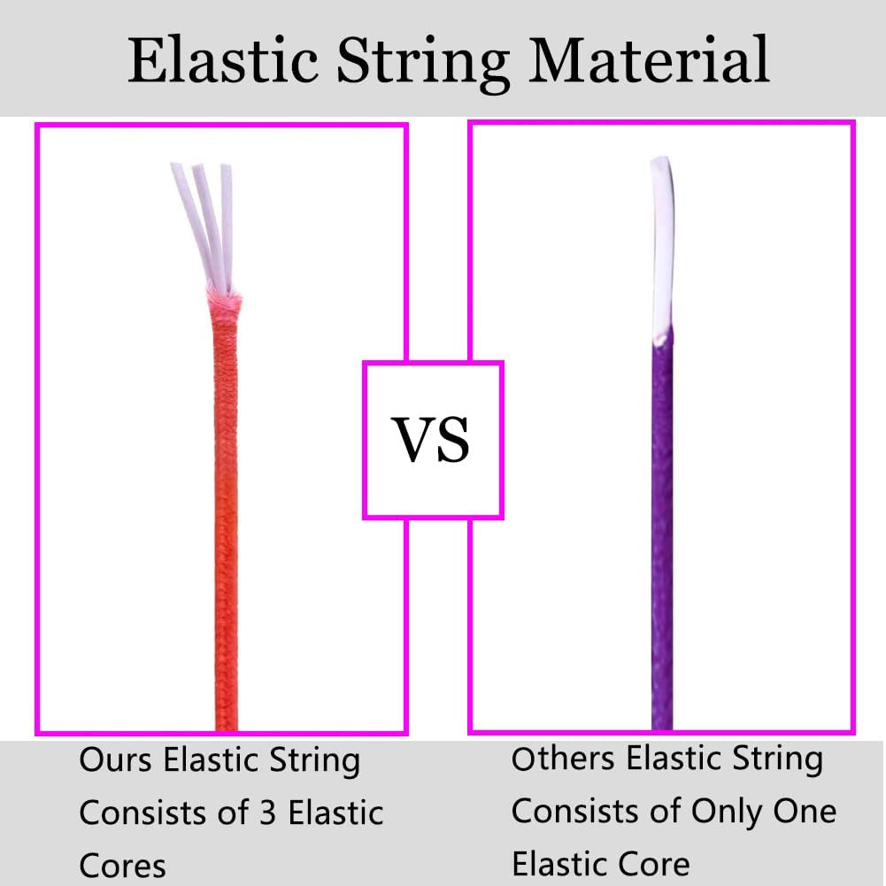 1mm Rainbow Elastic Bracelet String 164Ft Stretch Cord for Jewelry Making Crafts