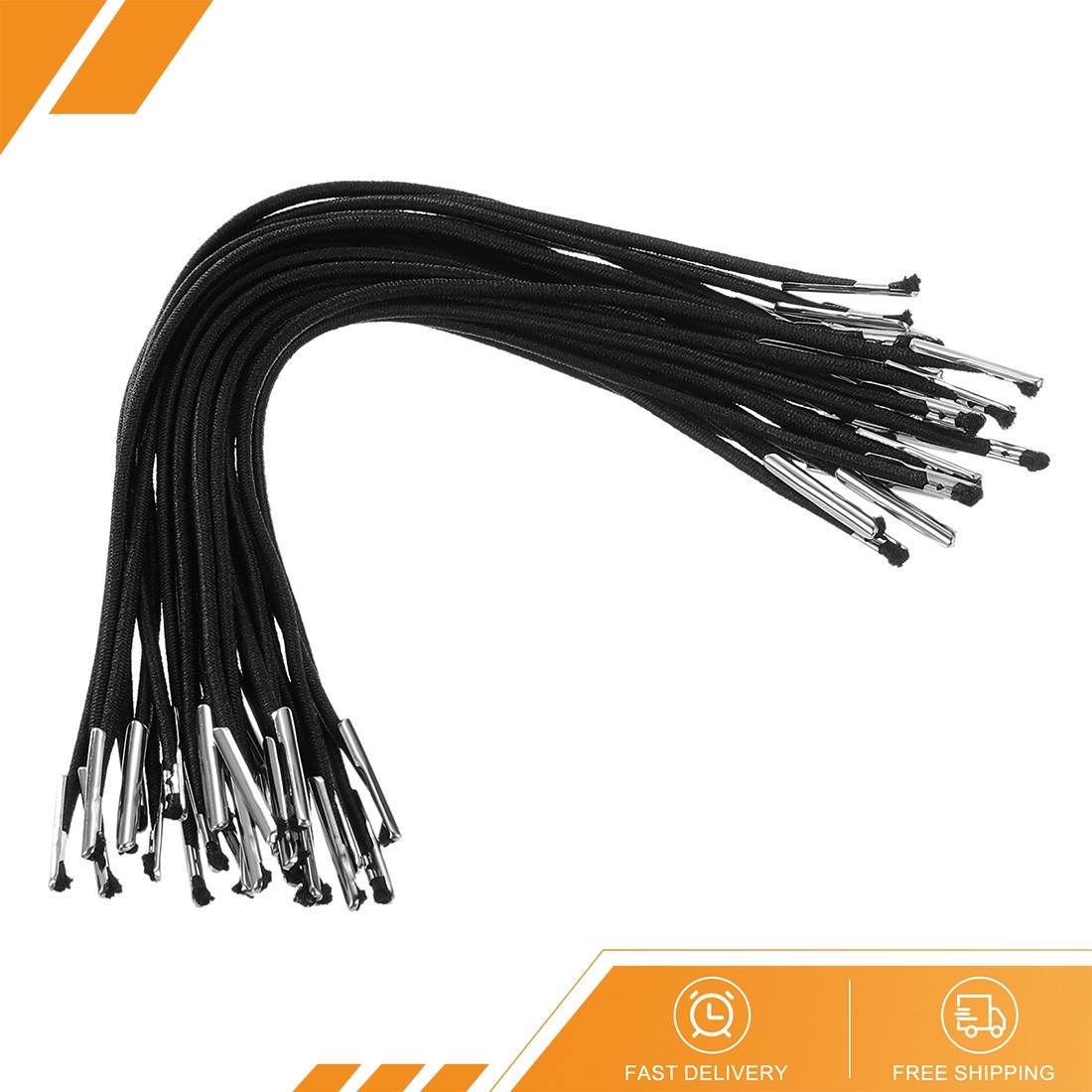 50pcs – 6 Inch Elastic Barbed Cord 1.6mm Loop Stretch Round String 16.5cm