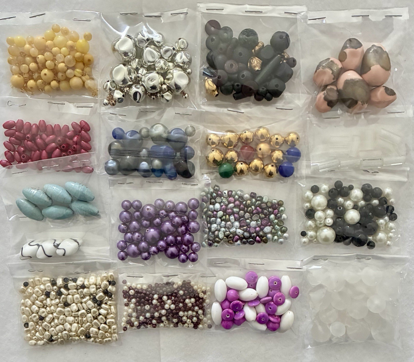Craft Beads Lot Mixed Materials Salvage Jewelry Making Assorted VTG To Modern