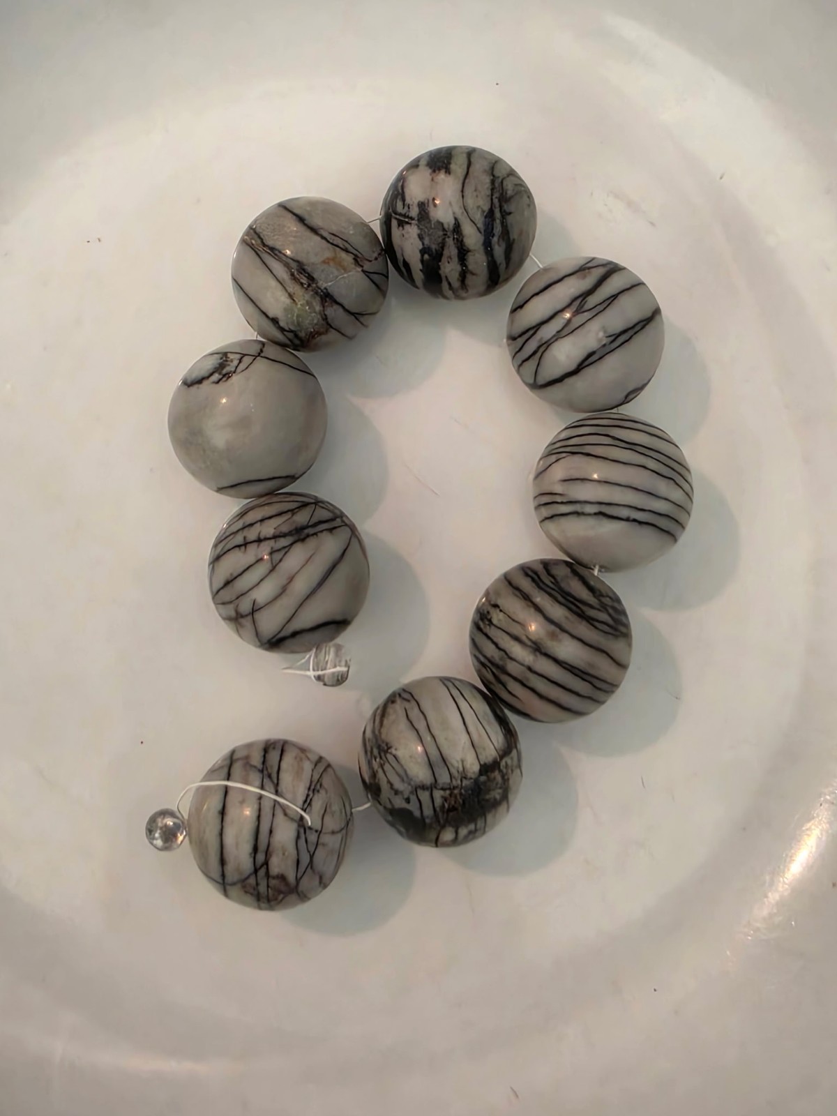 Beautiful Spider Web Jasper Beads Approx 14 MM (A5)