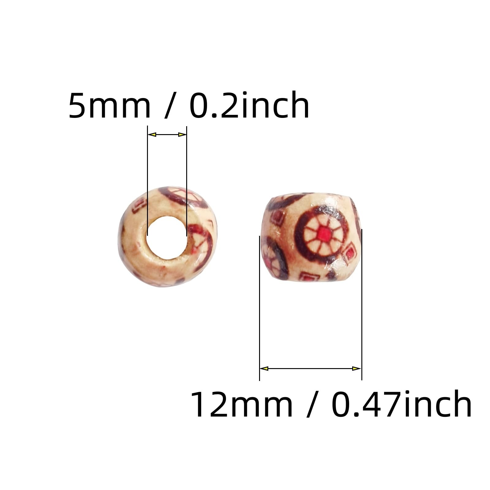Xeahung 120PCS Wooden Beads for Jewelry Making Adults Bracelets Necklace 12mm…