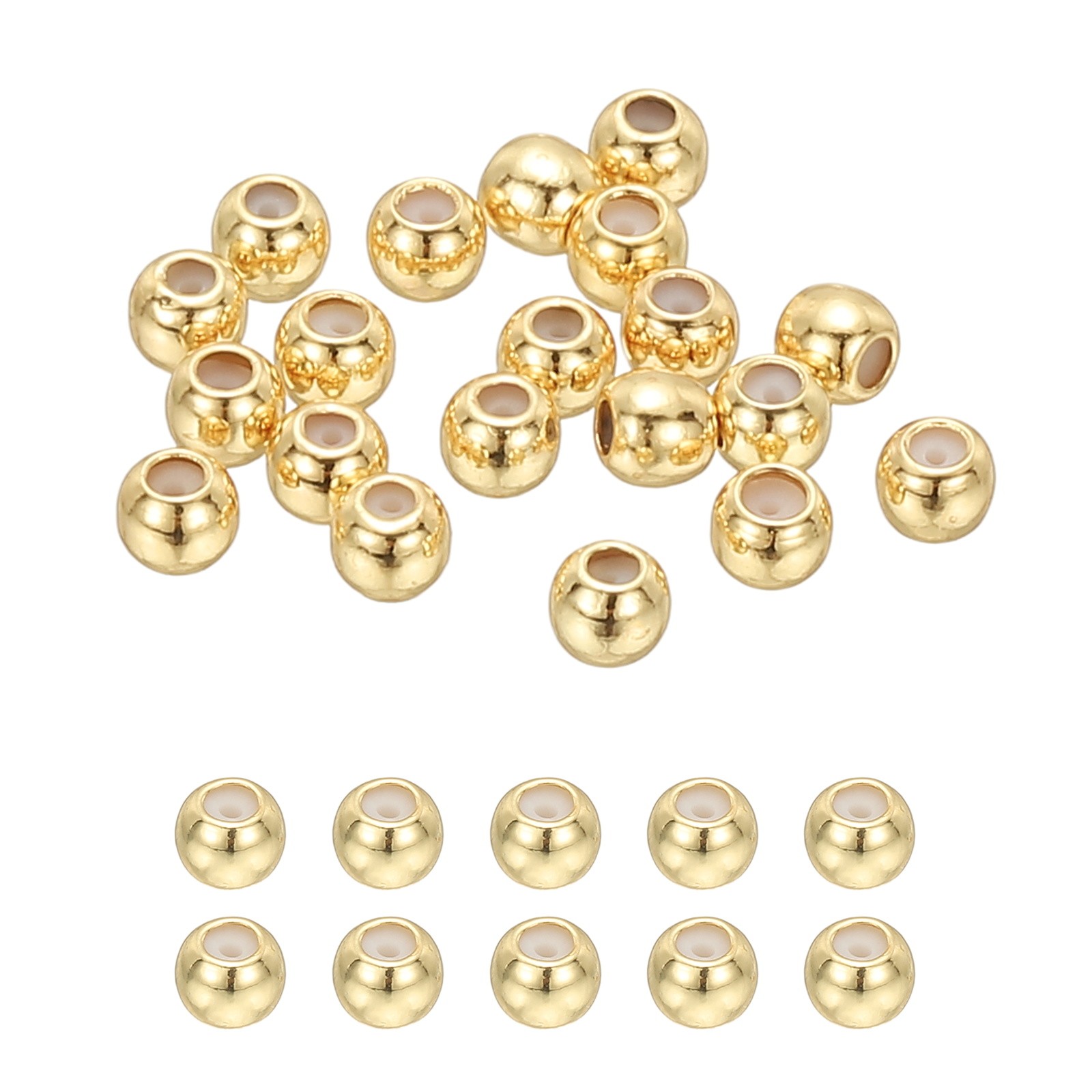20Pcs, 3mm Positioning Spacer Beads 14K Gold