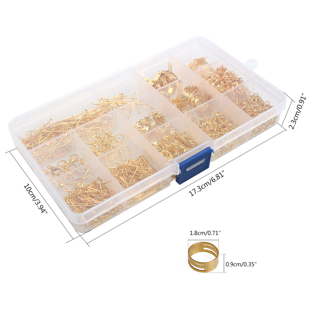 Jewelry Making Supplies Starter Kit Earring Findings Beading Wires Pliers Set