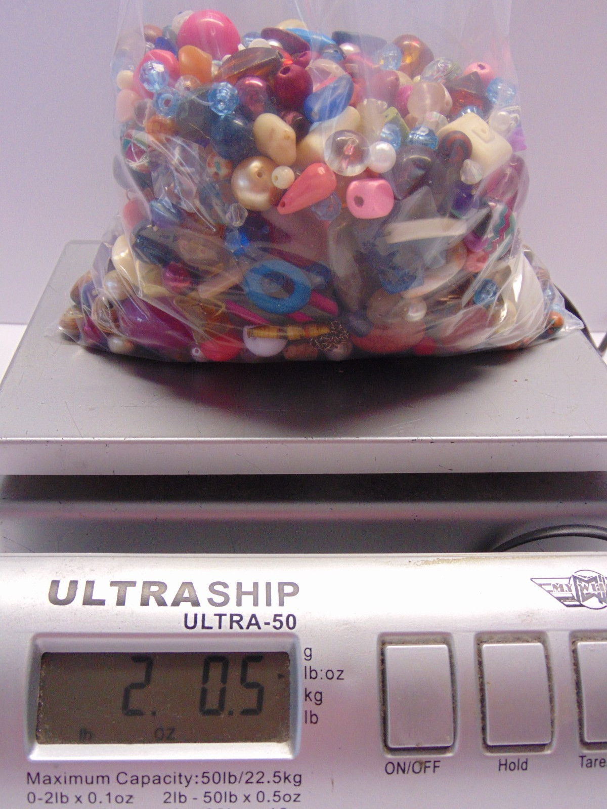 Lot 15-Vintage Acrylic/Plastic Mixed Colors/Shapes Beads Jewelry Findings 2LBS