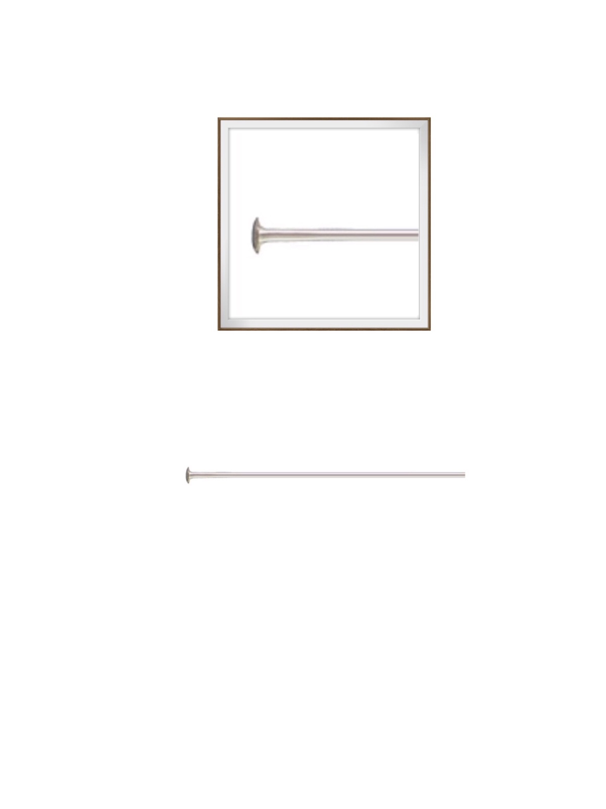 925 Sterling Silver 24 Gauge 1″ Head Pins 30pcs #5211-3