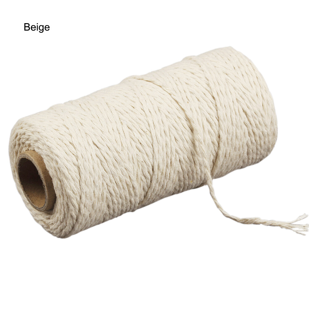 100m(328 Feet) of 2mm Cord for Crafts, Colour Cotton String for Gift Wrapping