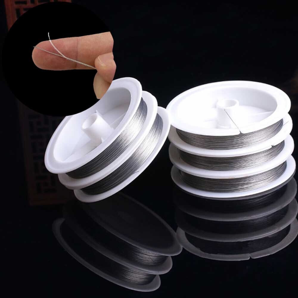 5/10rolls beading wire nylon-coated stainless steel Clear 0.3-0.6mm Strong 7 str