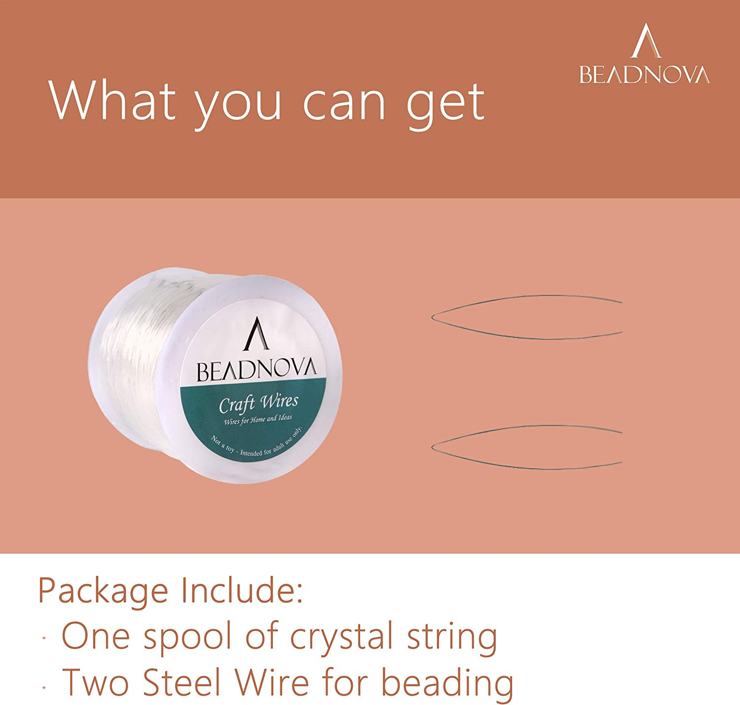 1Mm Bracelet String Clear Craft Wire Stretch String Cord for Jewelry Making Bead