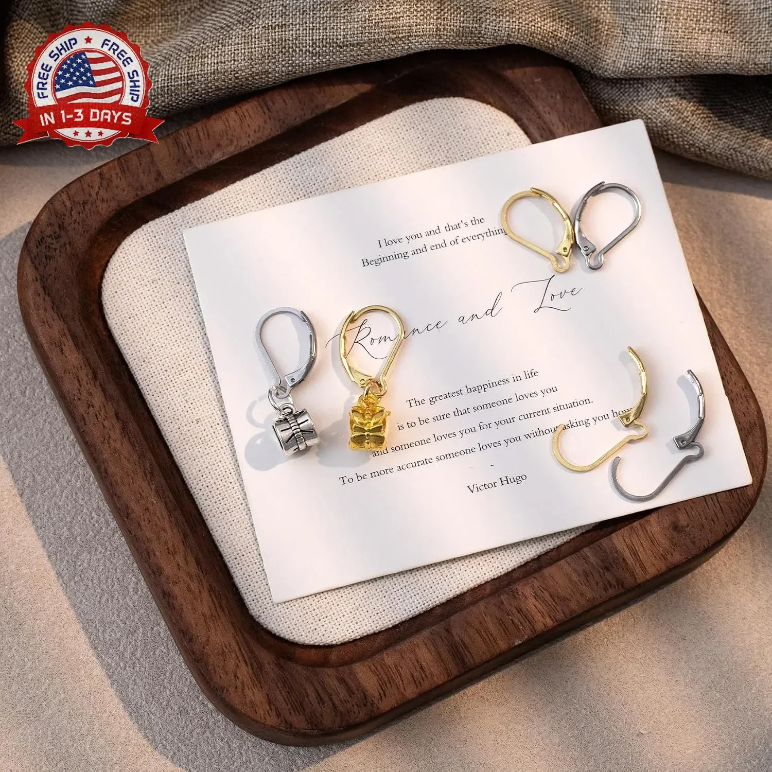 24 Pcs Leverback Earring Hooks, Stainless Steel Clasp Hoop, Hypoallergenic Dangl