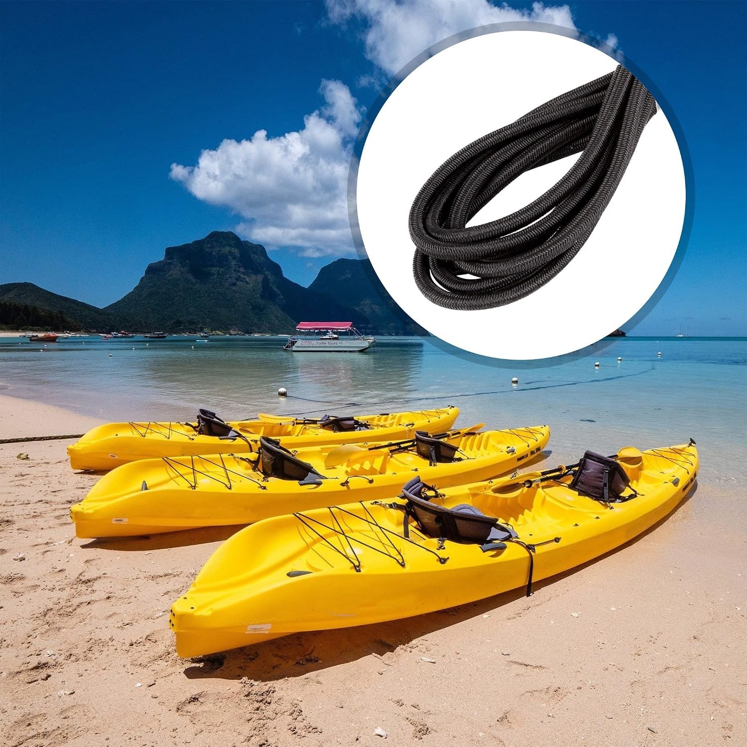 1/4″ Marine Grade Elastic Bungee Cord 50ft – 40kg Load for Versatile Crafting