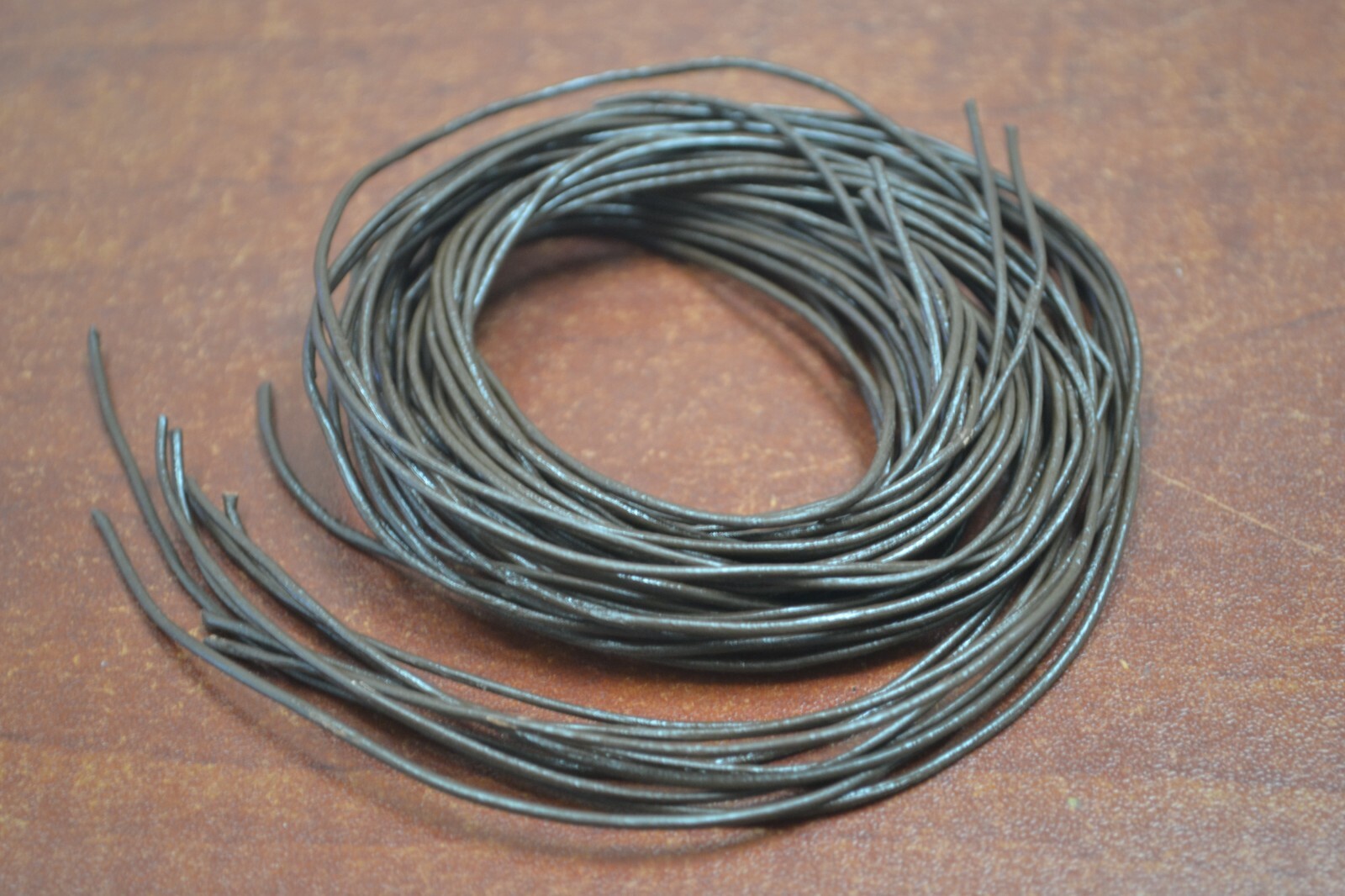 10 METER CHOCOLATE BROWN LEATHER BEADING CORD STRING 1MM #T-2188C