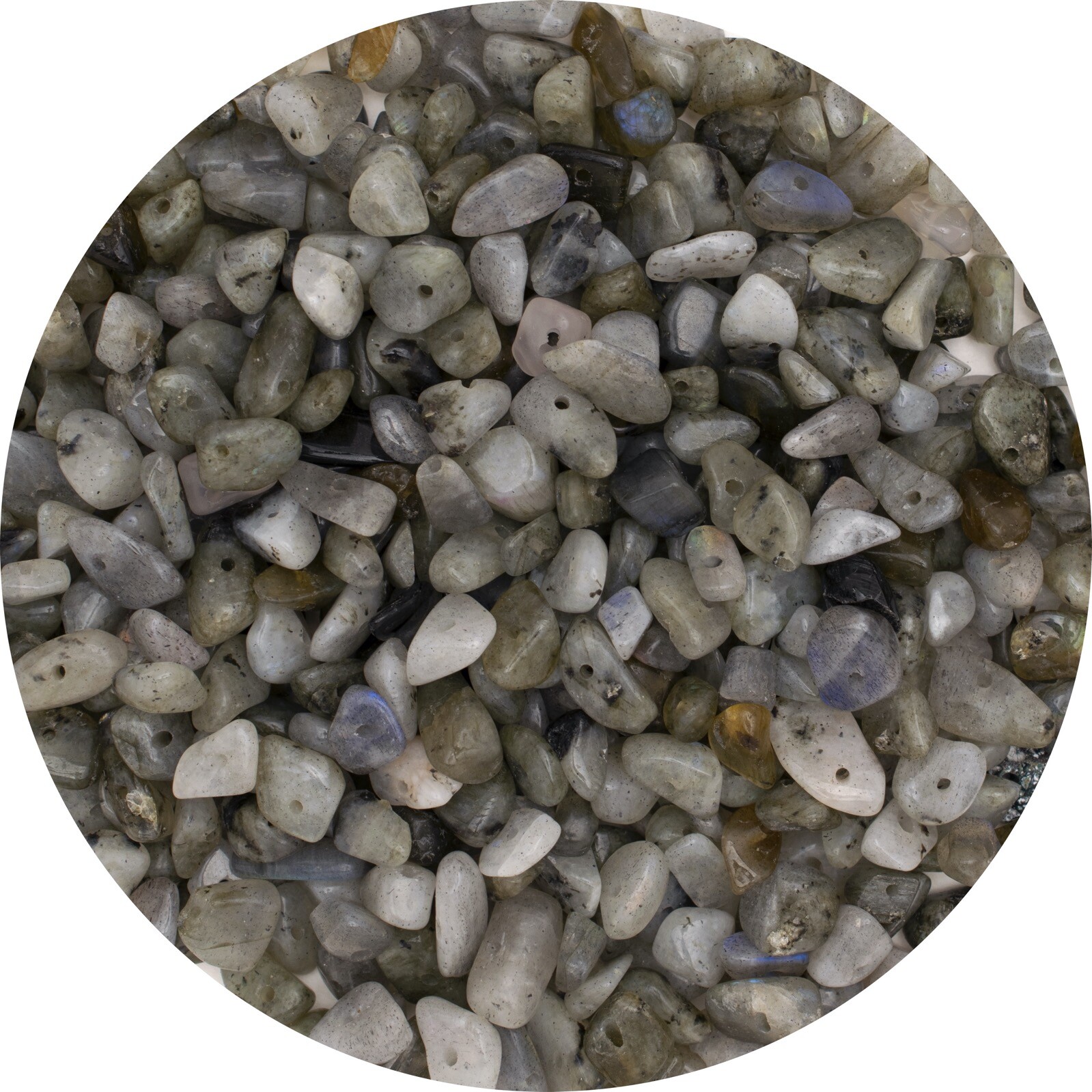 Natural Light Labradorite Chip Beads 32” Strand 5~8mm Jewelry Making Gemstone
