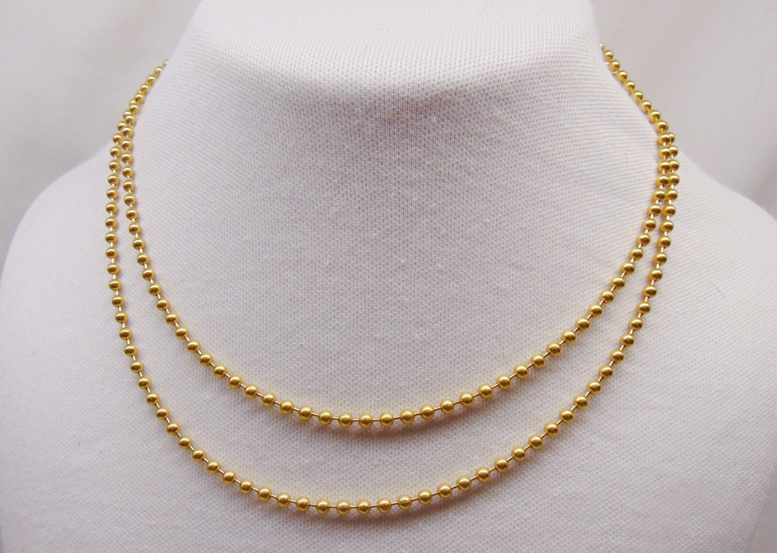 100% Solid Brass BALL CHAIN + clasps 3.2mm Bead #6 BULK Lengths ~25 50 100 feet